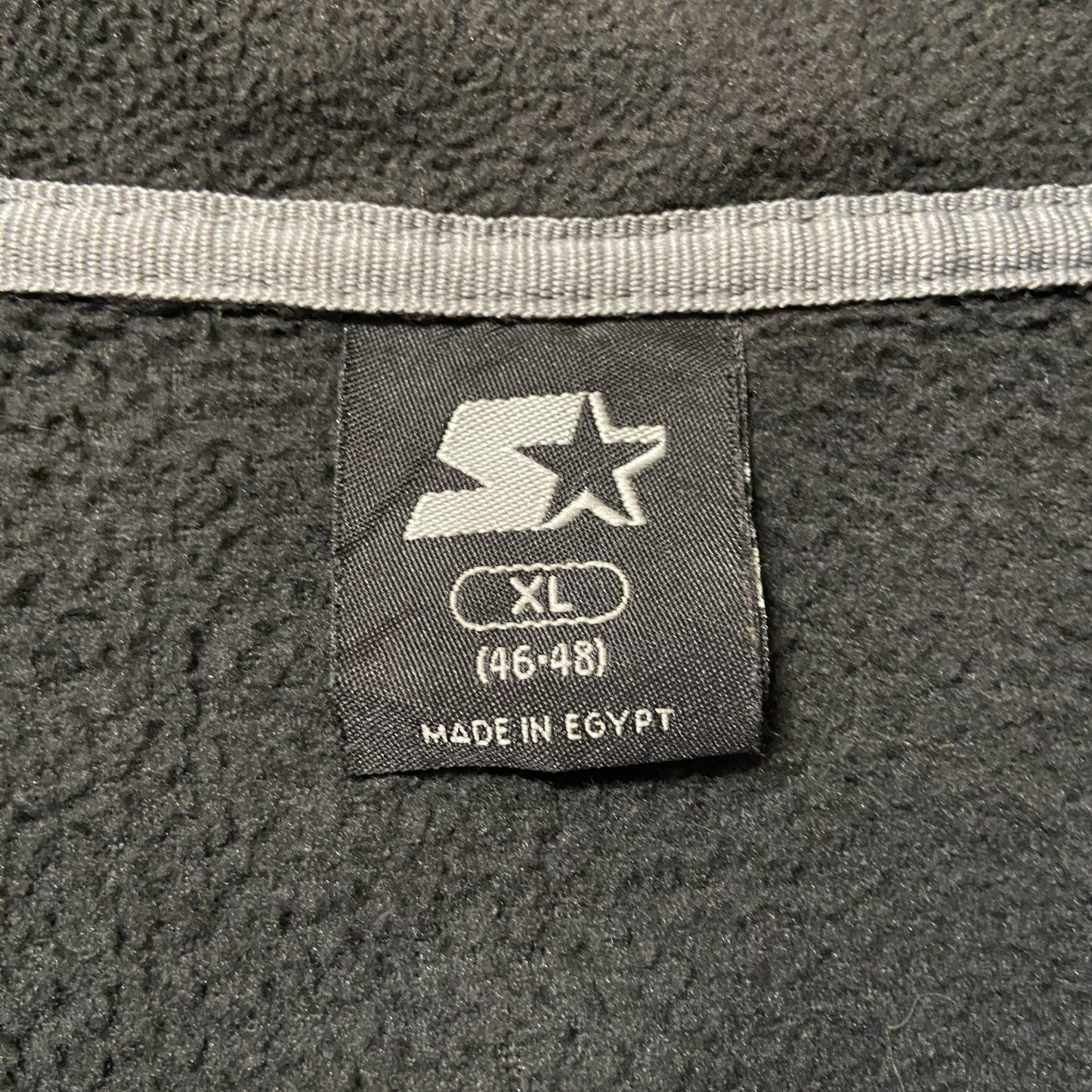 古着 used STAETER スターター 長袖ハイネックフリースジャケット フルジップアウター ロゴ刺繍 黒 XLサイズ