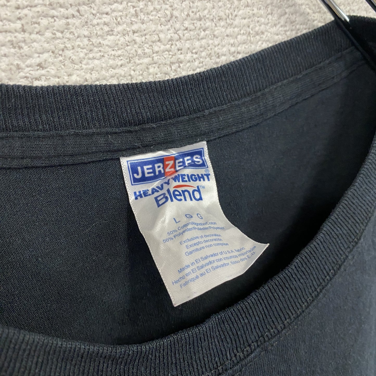 00s~ JERZEES ジャージーズ 半袖Tシャツ カレッジプリント ヴィンテージ 黒 ブラック Lサイズ