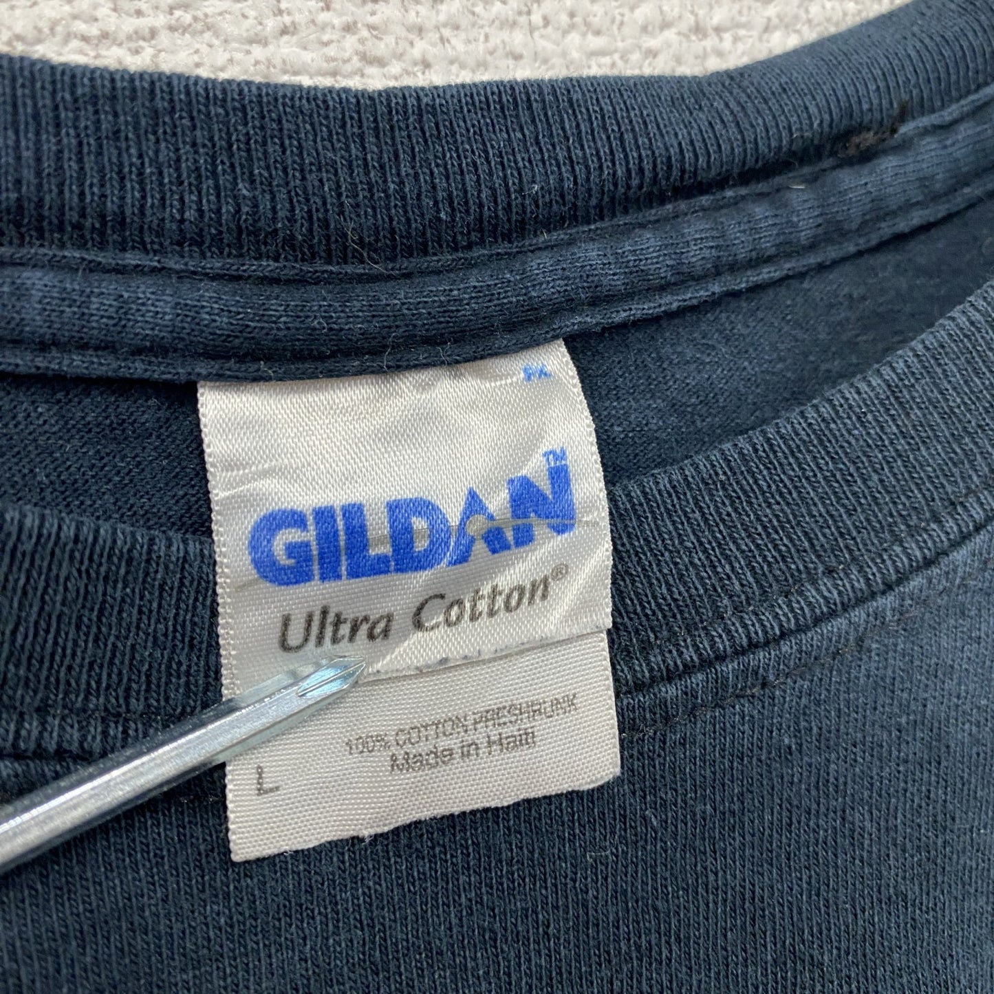 00s GILDAN ギルダン 半袖プリントTシャツ VIKING ヴィンテージ 紺 ネイビー Lサイズ