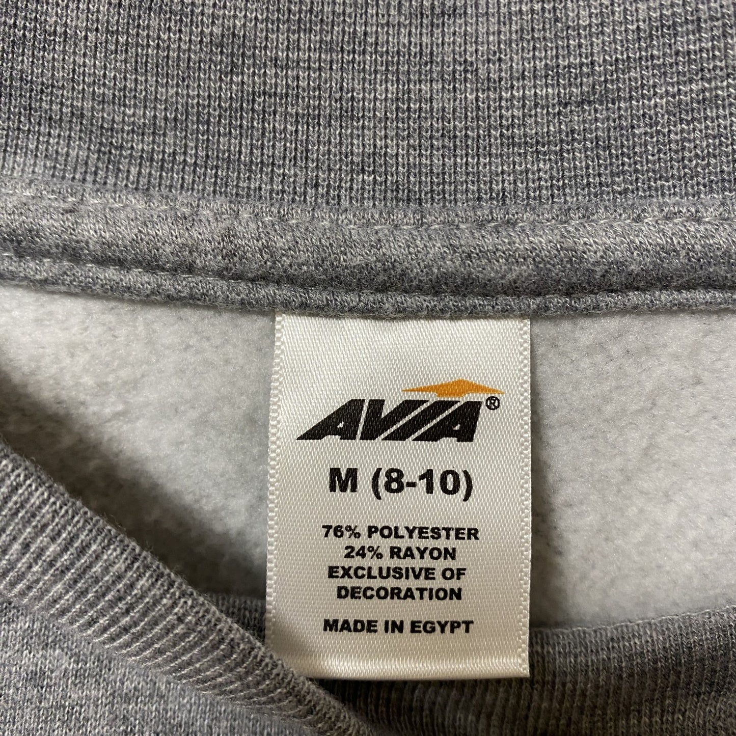古着 used AVIA 長袖スウェット トレーナー サイドライン シンプル グレー 灰色 秋冬服 Mサイズ