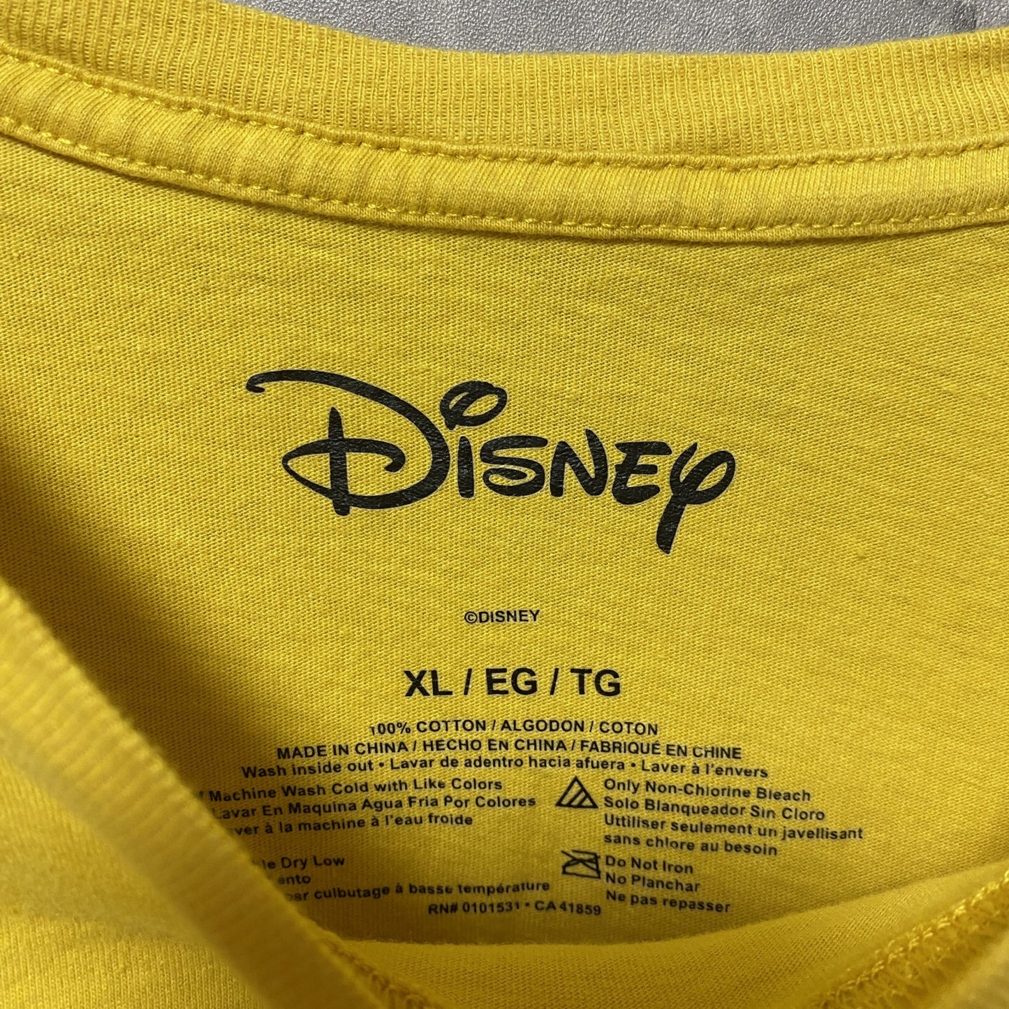 古着 used Disney ディズニー Mickey Mouse ミッキー 半袖オフィシャルプリントTシャツ 黄色