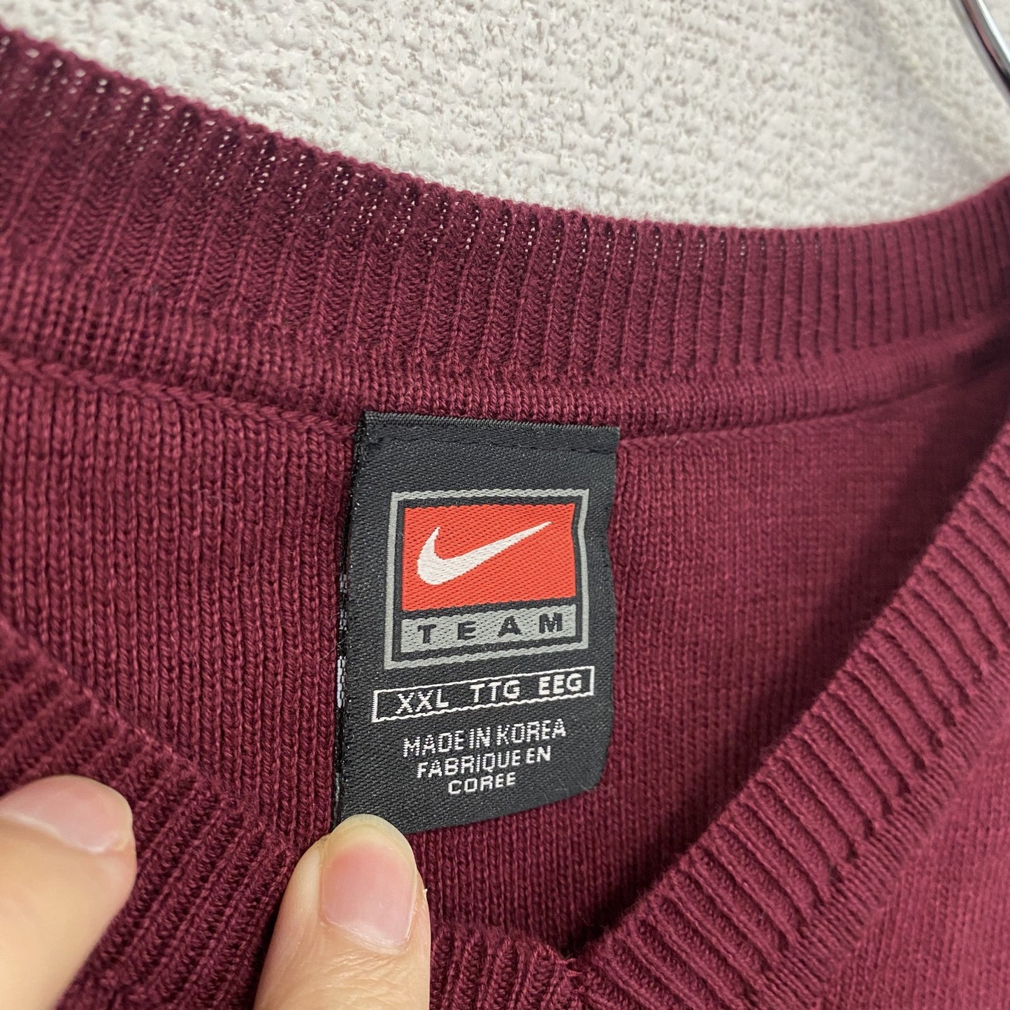 NIKE ナイキ TEAM ニットベスト スウッシュロゴ ボルドー XXLサイズ