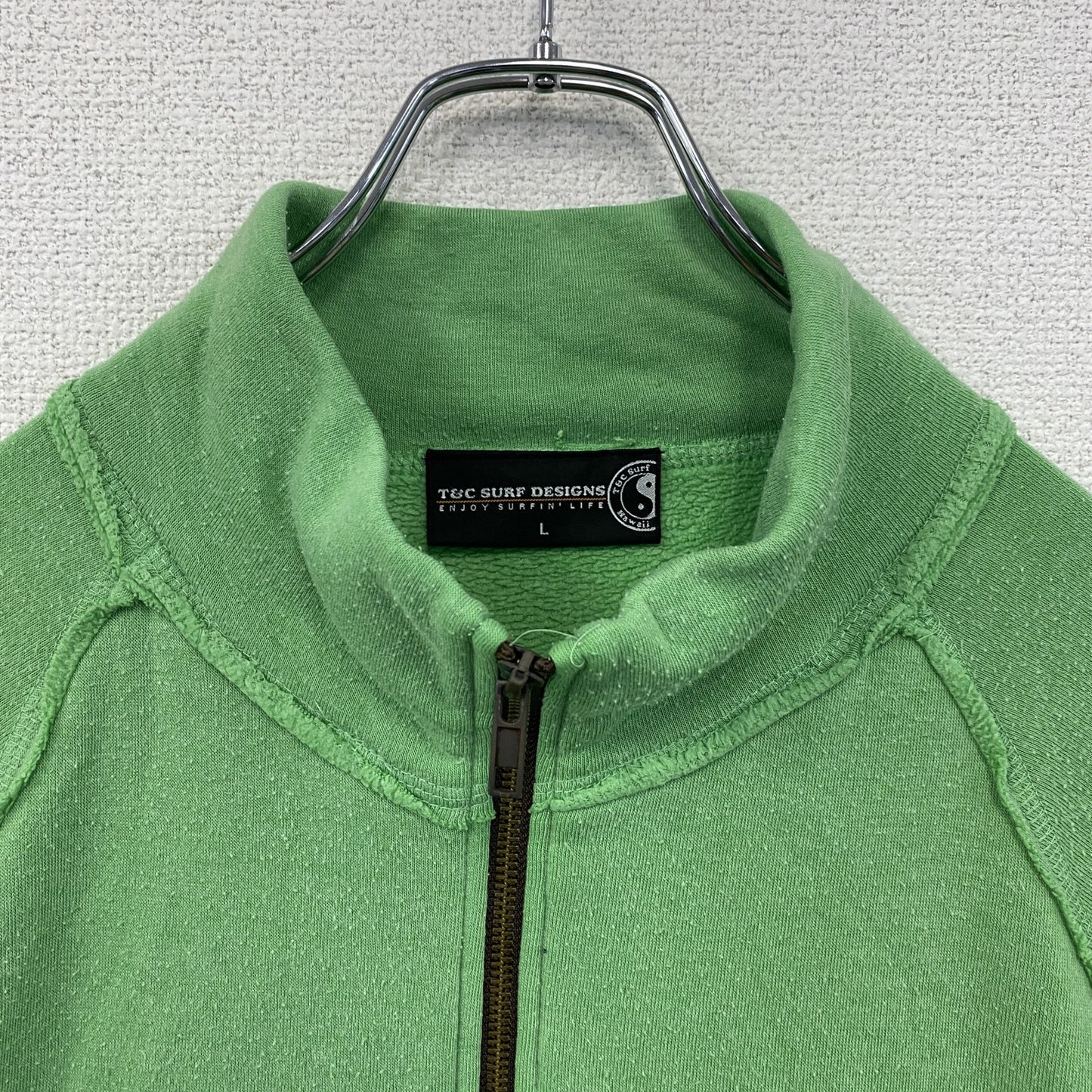 T&C Surf Designs タウン&カントリー サーフデザイン フルジップスウェット/トレーナー 緑 グリーン Lサイズ