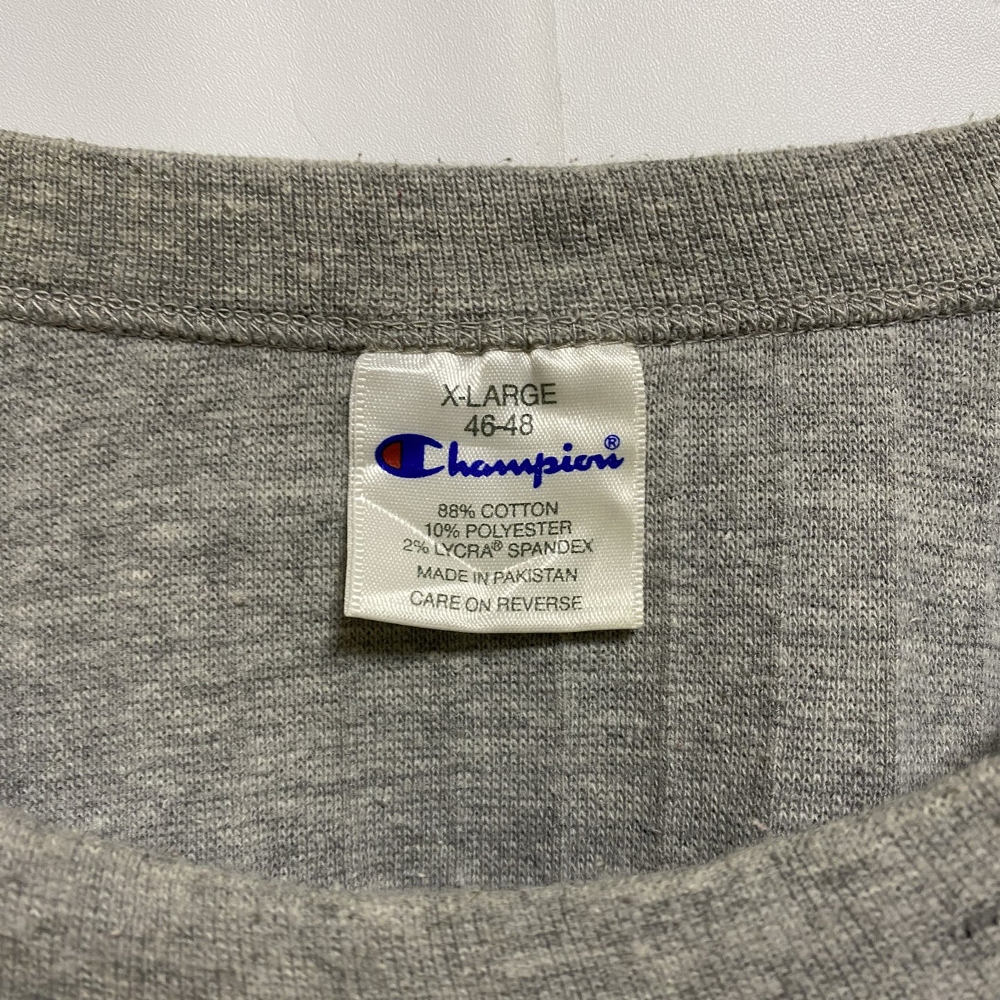 古着 used Champion チャンピオン 長袖無地スウェット トレーナー ノームコア グレー ビッグシルエット XLサイズ