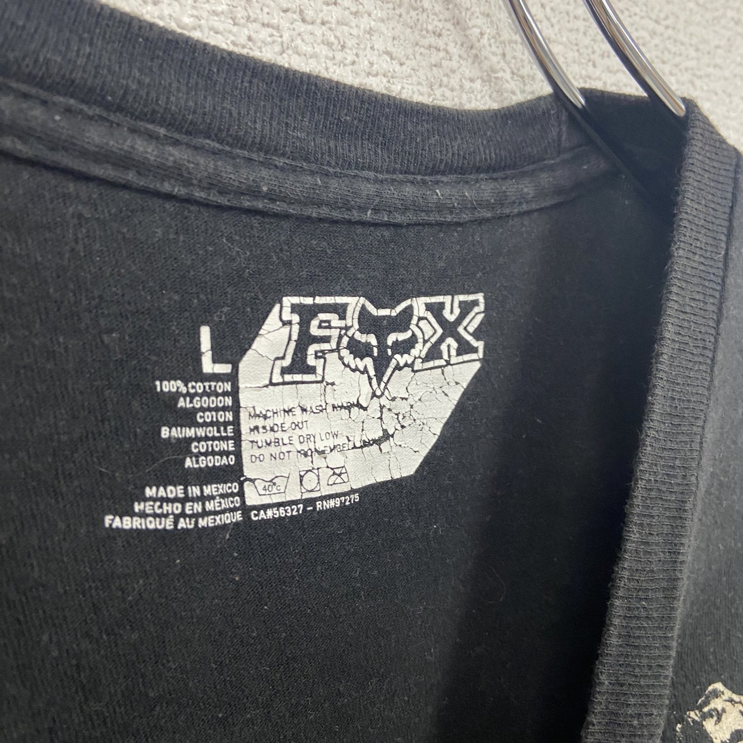 FOX フォックス 半袖プリントTシャツ 黒 ブラック Lサイズ