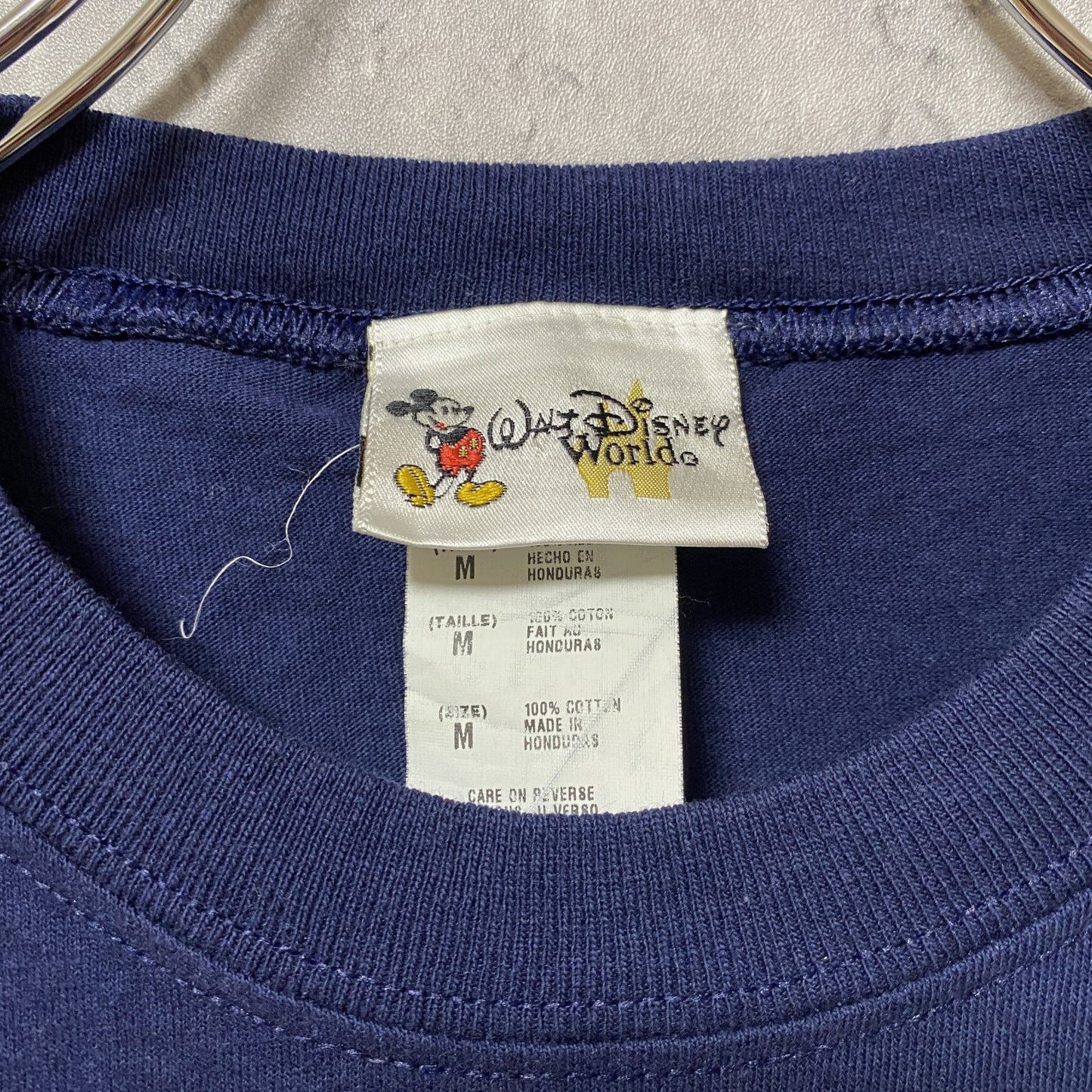 古着 used Disney ディズニー ディズニーワールド プリントタンクトップ ネイビー ミッキーマウス スティッチ Mサイズ