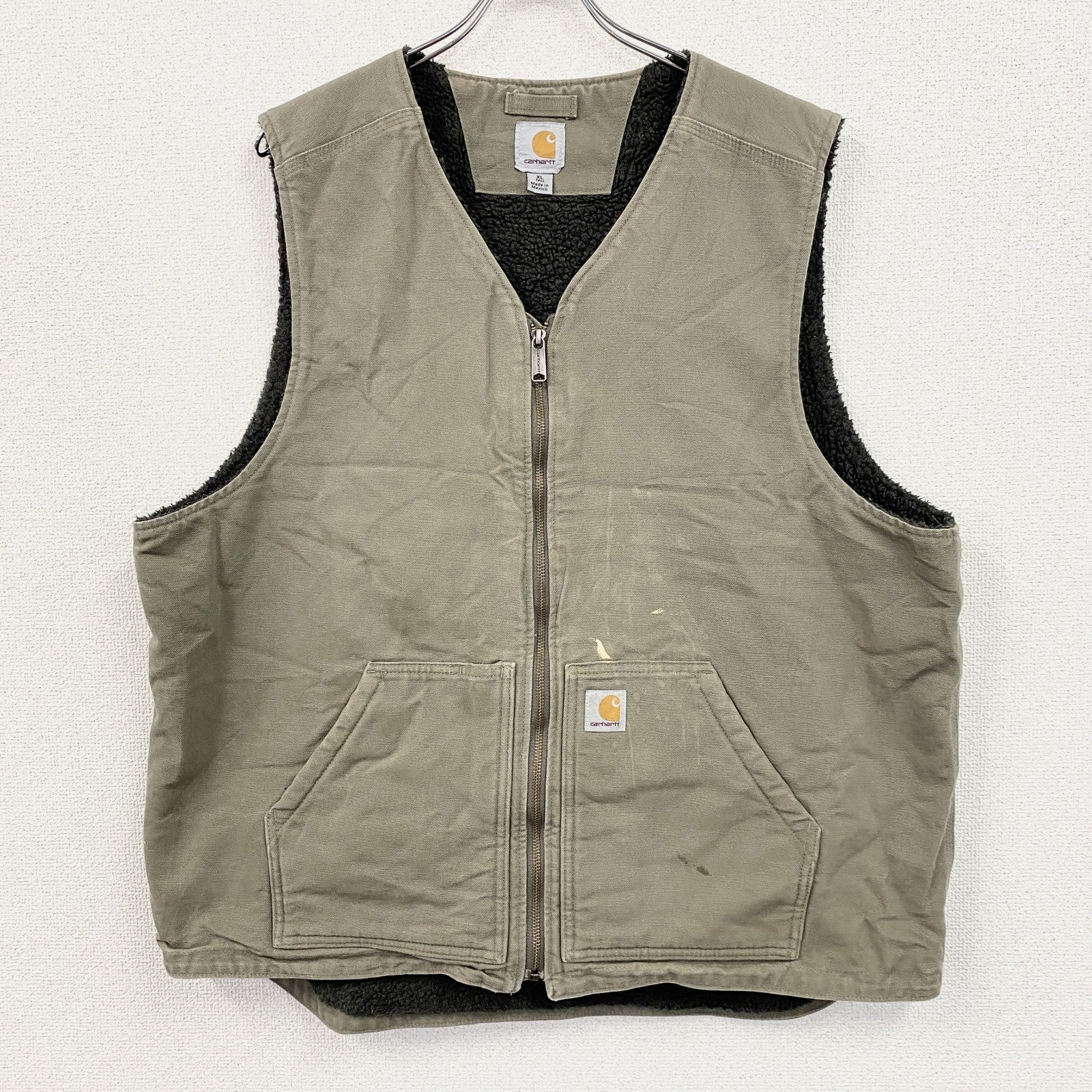 Carhartt カーハート ダックベスト 裏ボア ボアライナー ベージュ XL