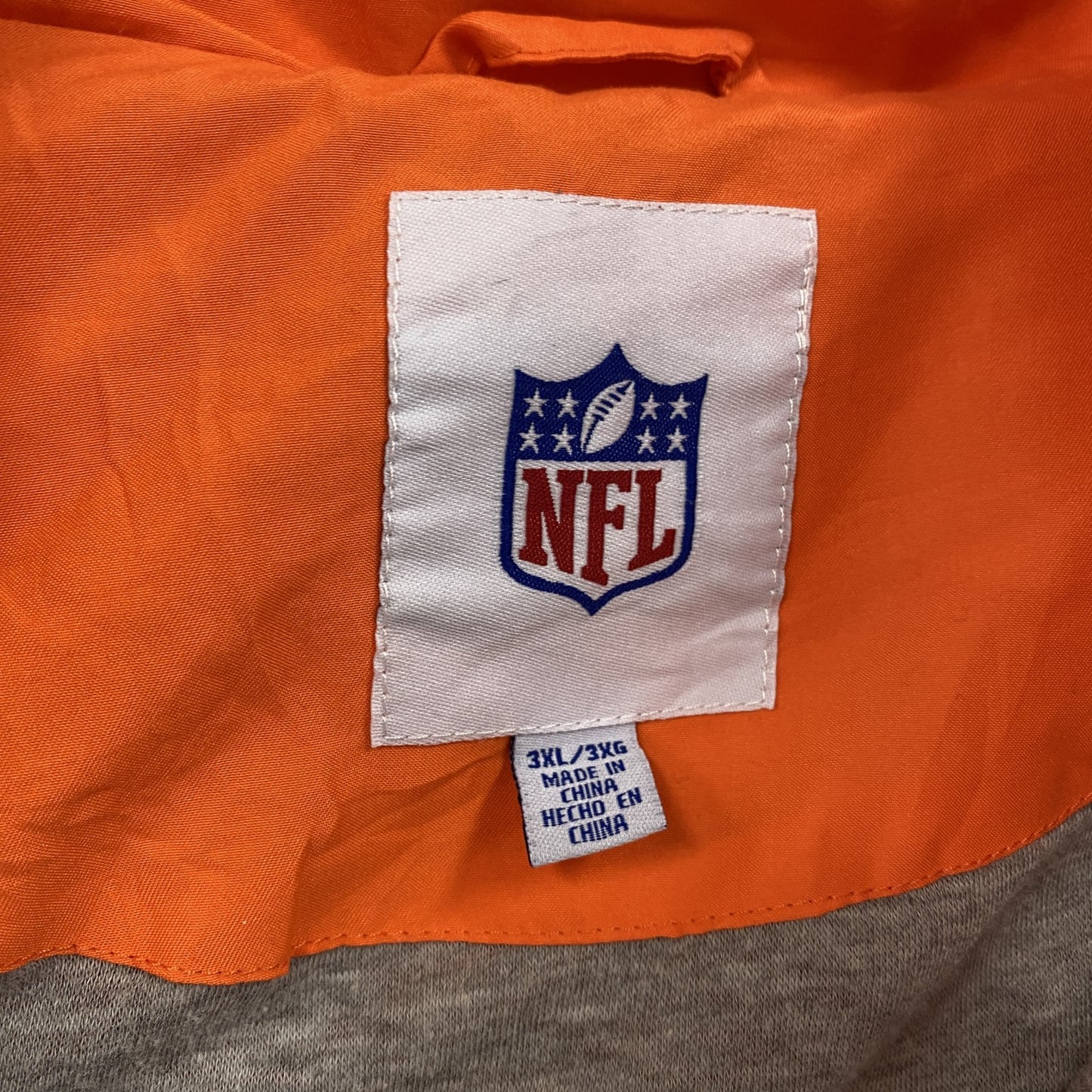 NFL ハーフジッププルオーバージャケット 橙色 オレンジ 3XLサイズ