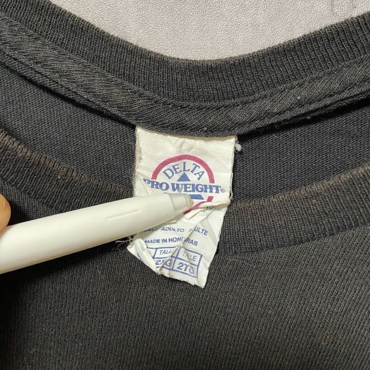 古着 used DELTA SUN BOWL 半袖プリントデザインTシャツ 黒 ブラック カレッジフットボール 2XLサイズ