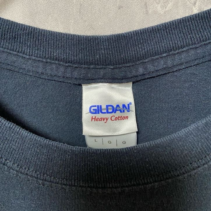 古着 used GILDAN ギルダン 半袖プリントTシャツ 黒 ブラック シティオブチャンピオン アメフト レトロ Lサイズ