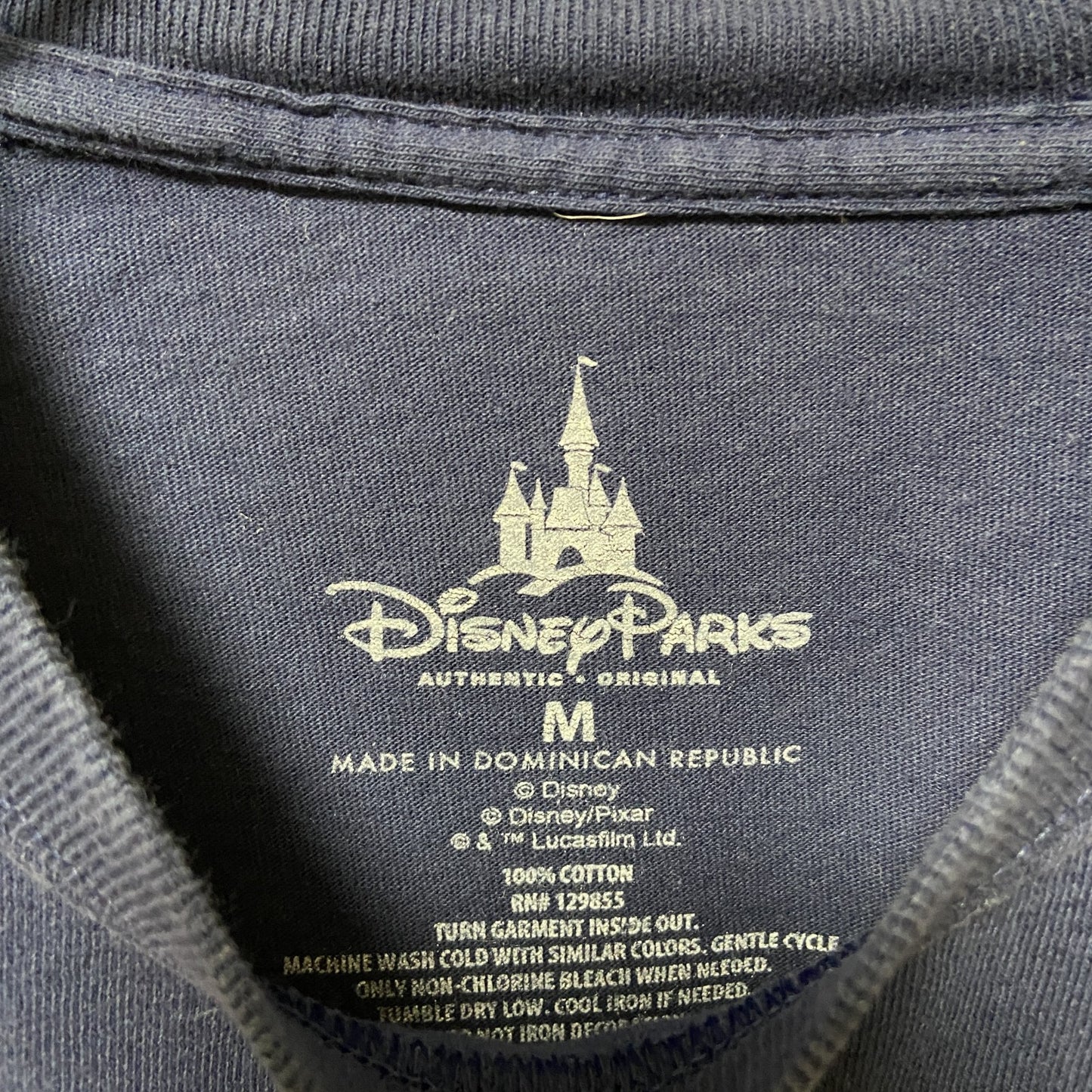 古着 used Disney ディズニー 半袖プリントTシャツ ネイビー ミッキーマウス ディズニーリゾート メンズ レディース