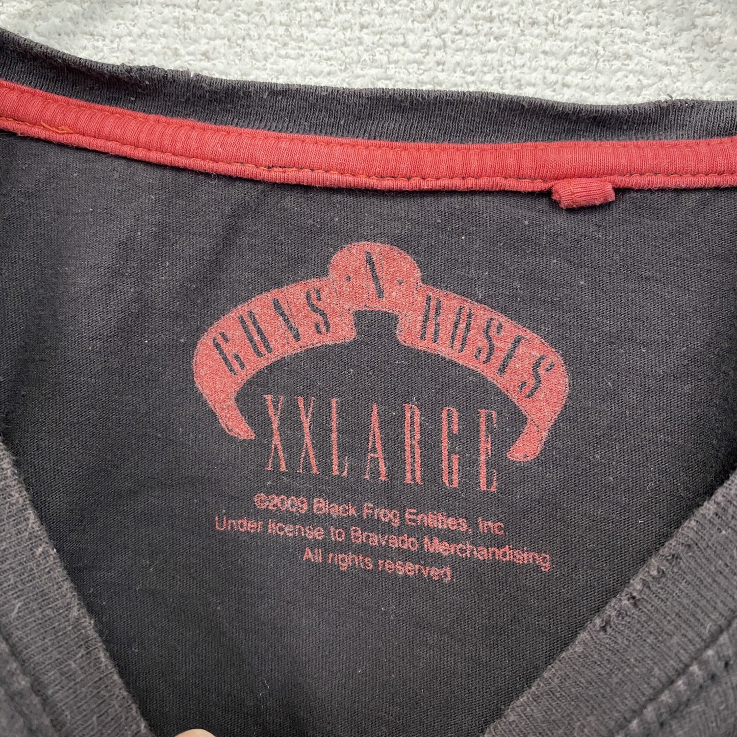 GUN'S N' ROSES ガンズアンドローゼズ 半袖プリントTシャツ バンドT 黒 ブラック 2XLサイズ