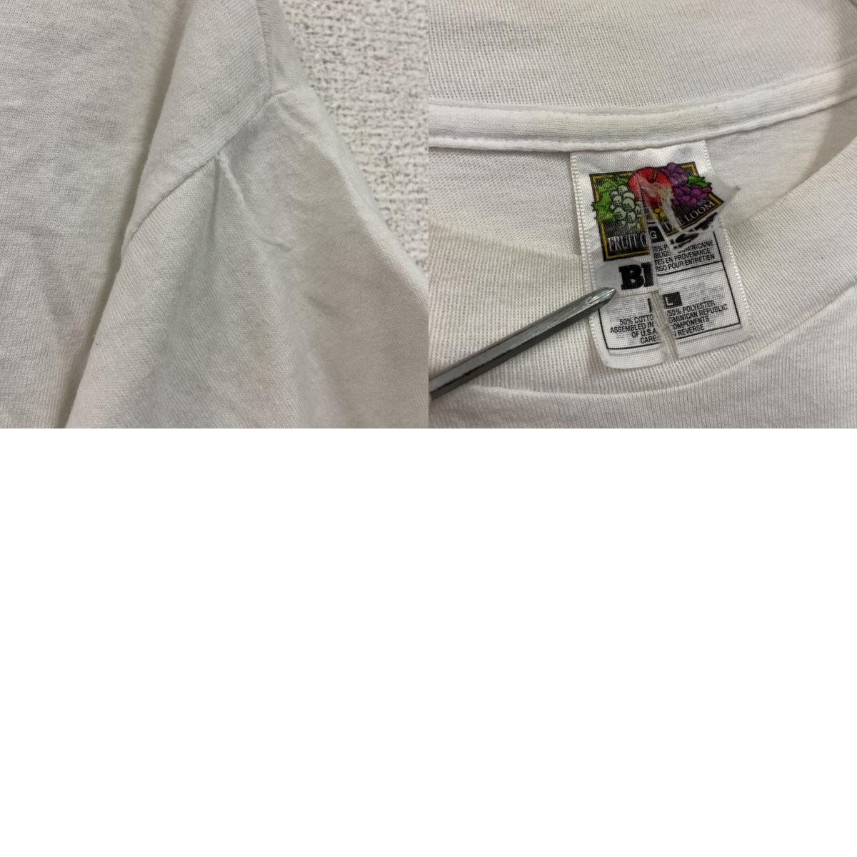 90s~ FRUIT OF THE LOOM フルーツオブザルーム WWJD 半袖プリントTシャツ 白 ホワイト XLサイズ
