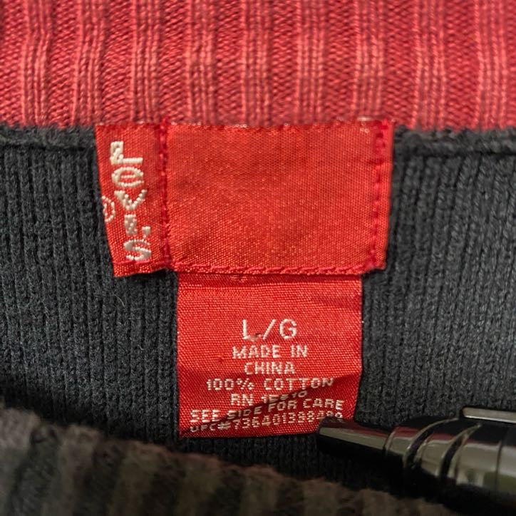 古着 used Levi’s リーバイス 長袖クルーネックニット セーター 無地 シンプル 黒 ブラック 秋冬服 Lサイズ