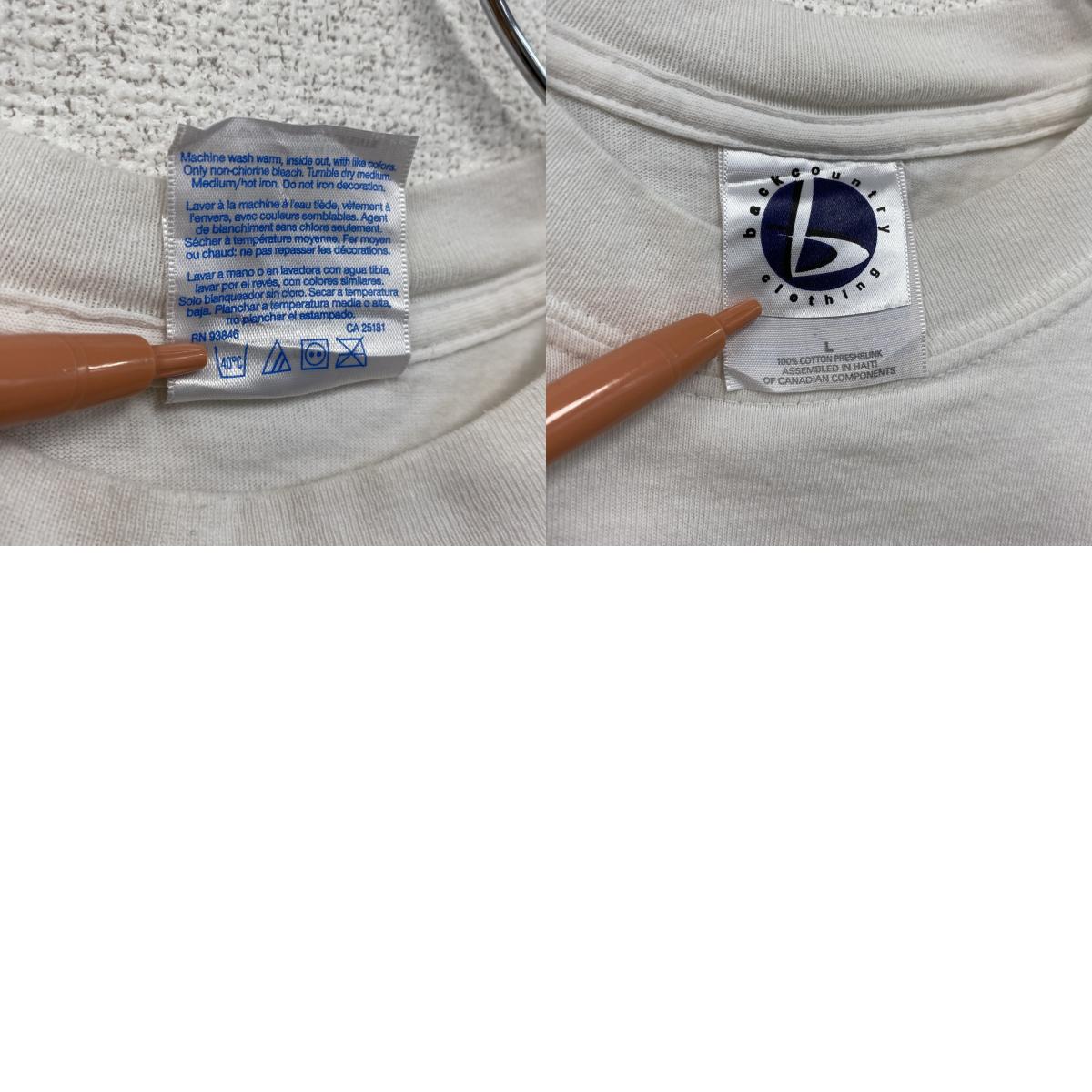00s backcountry clothing 半袖プリントTシャツ ヴィンテージ 白 ホワイト Lサイズ