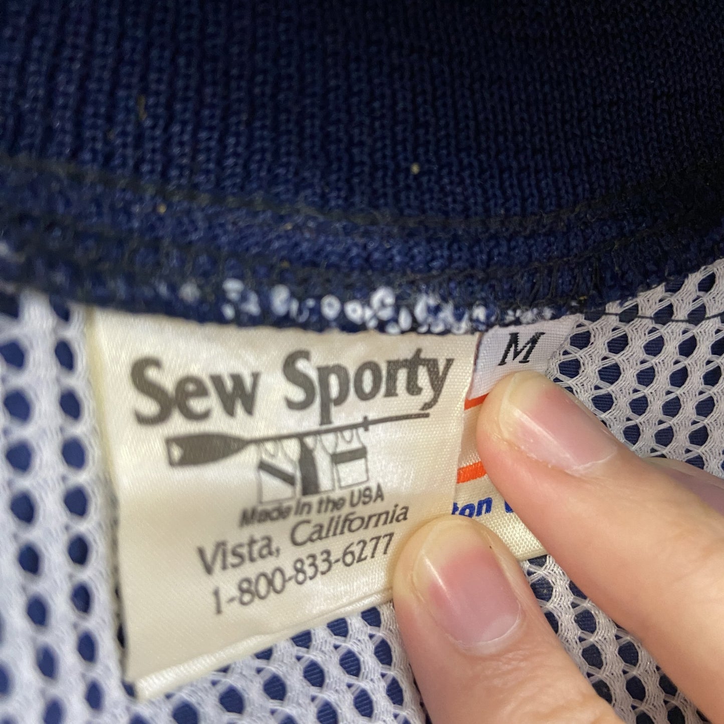 ~90s Sew Sporty ハージップジャケット アノラックパーカー 2way ネイビー 紺 Mサイズ