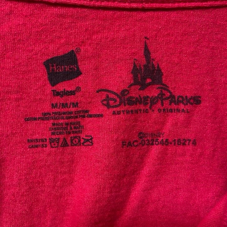 古着 used Hanes Disney ディズニー ミッキー ミニー Mickey 半袖プリントTシャツ 赤 キャラクター