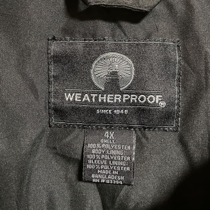 古着 used WEATHER PROOF 長袖ナイロンジャケット ハイネック マルチカラー ビックシルエット XXXXLサイズ