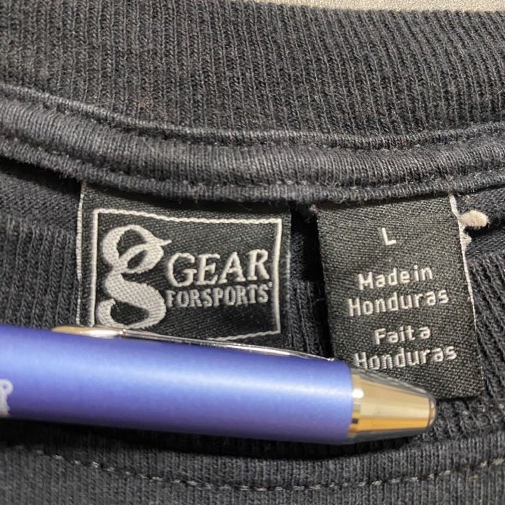 古着 used GEAR FORSPORTS 半袖プリントカレッジTシャツ 黒 ブラック メキシコ大学 アメフト Lサイズ
