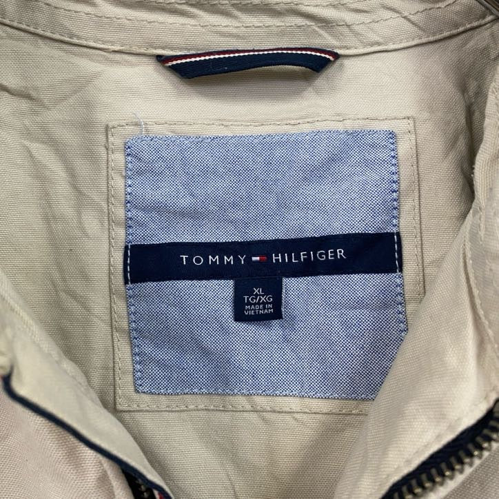 TOMMY HILFIGER トミーヒルフィガー フルジップブルゾン ベージュ XLサイズ
