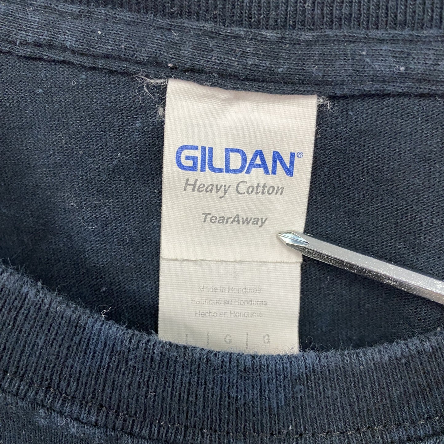 GILDAN ギルダン HIGH MINDS UK 半袖プリントTシャツ 紺 ネイビー Lサイズ