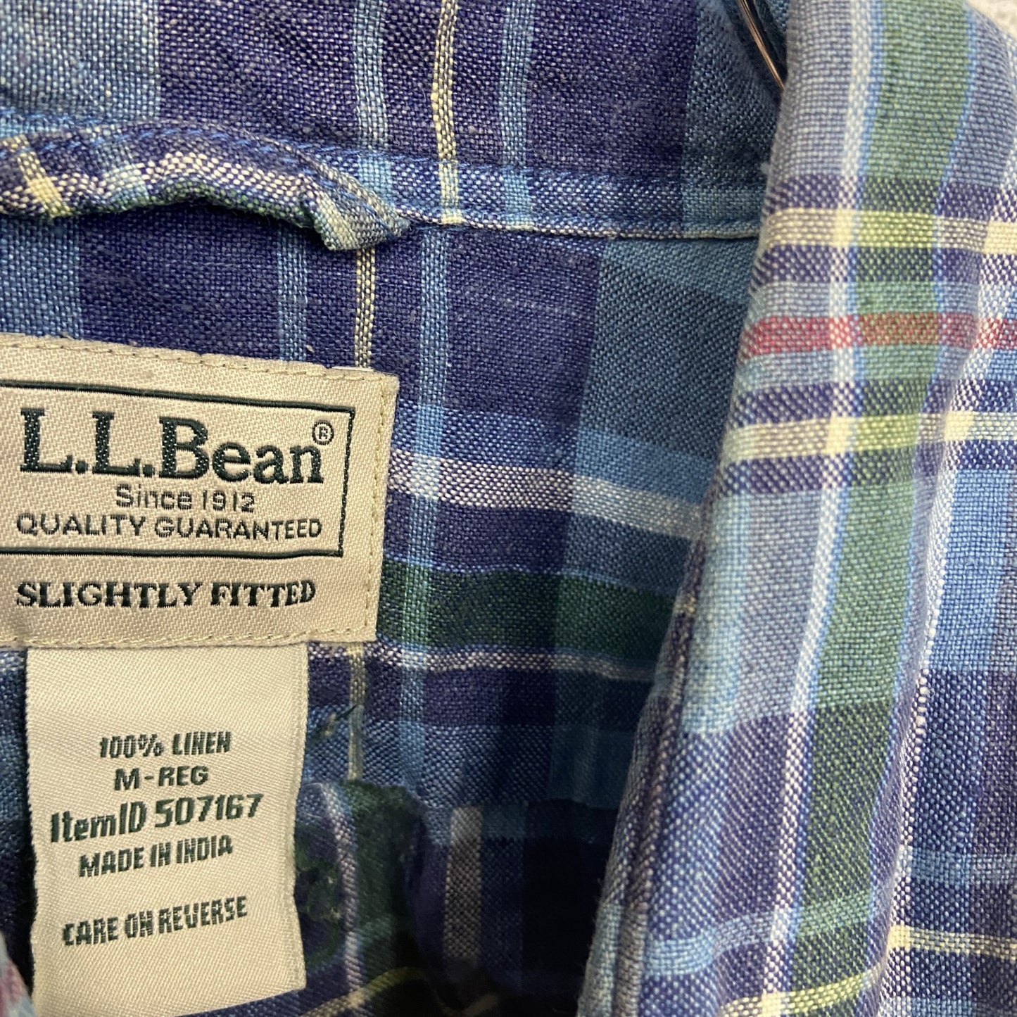 L.L.Bean エルエルビーン 長袖シャツ フラップポケット チェック柄 マルチカラー Mサイズ