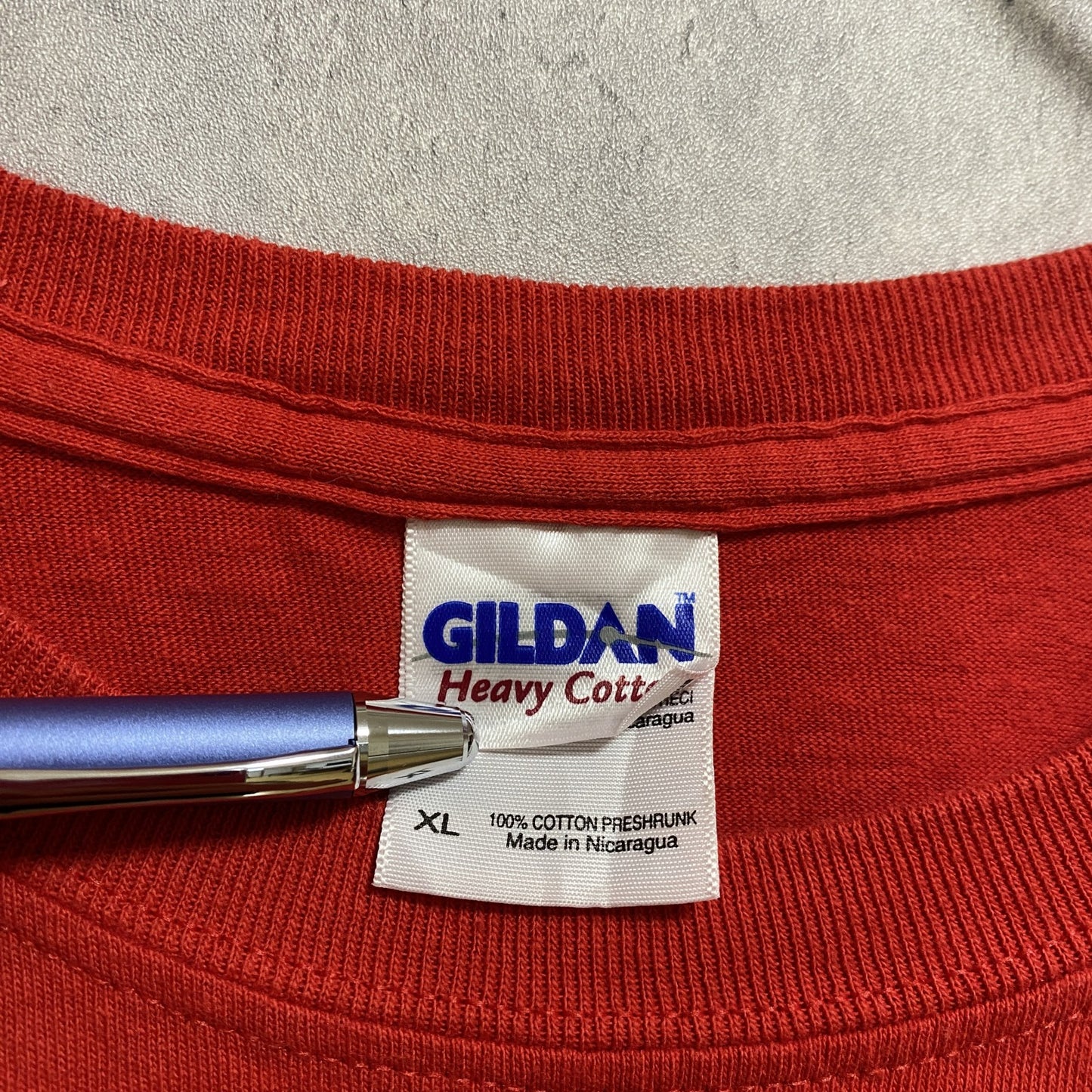 古着 used GILDAN ギルダン 半袖プリントTシャツ シカゴブルズ NBA バスケットボール 赤 レッド XLサイズ