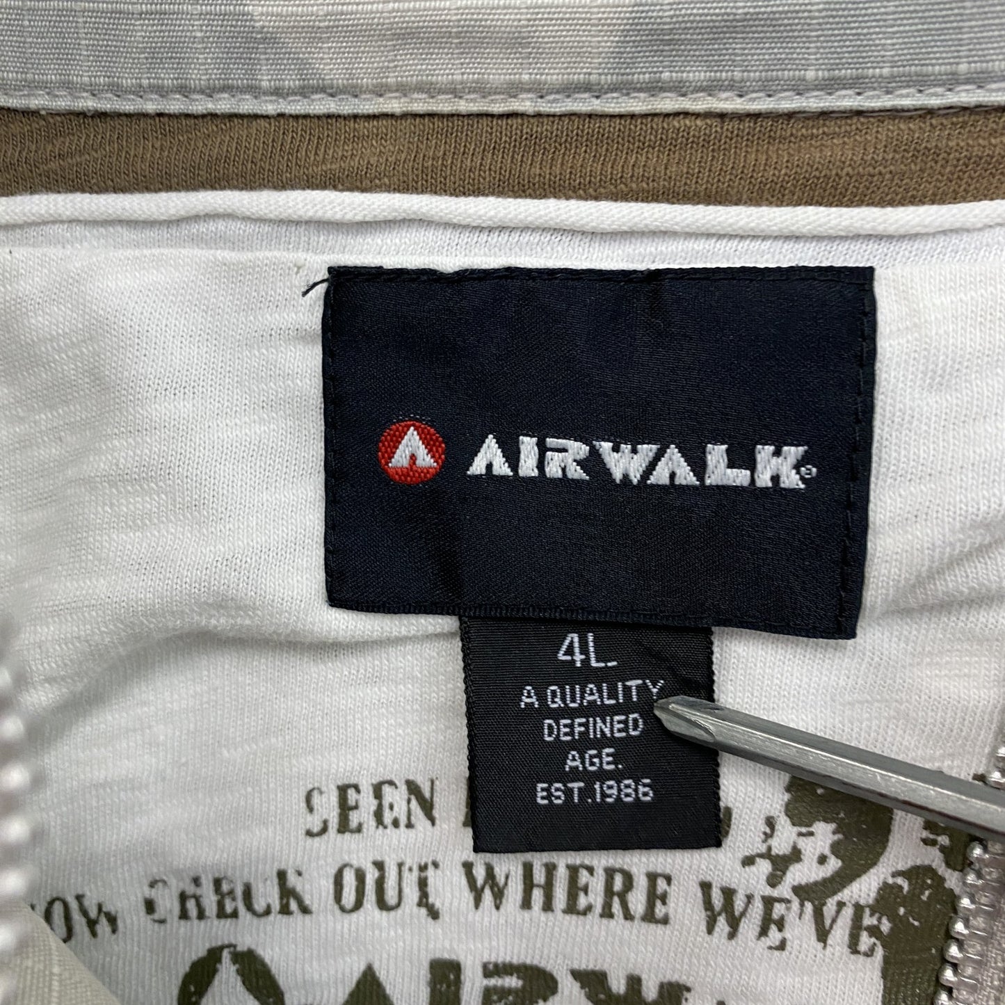 AIR WALK エアウォーク フルジップミリタリージャケット カモフラ 迷彩 カーキ 4Lサイズ