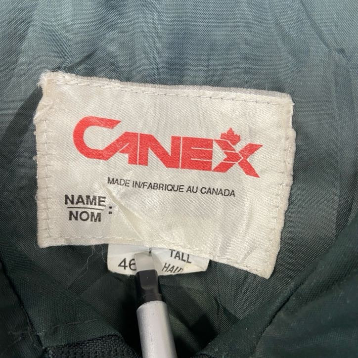 古着 used CANEX 長袖フルジップワークジャケット スイングトップ シンプル 深緑 ノームコア カナダ製 XLサイズ