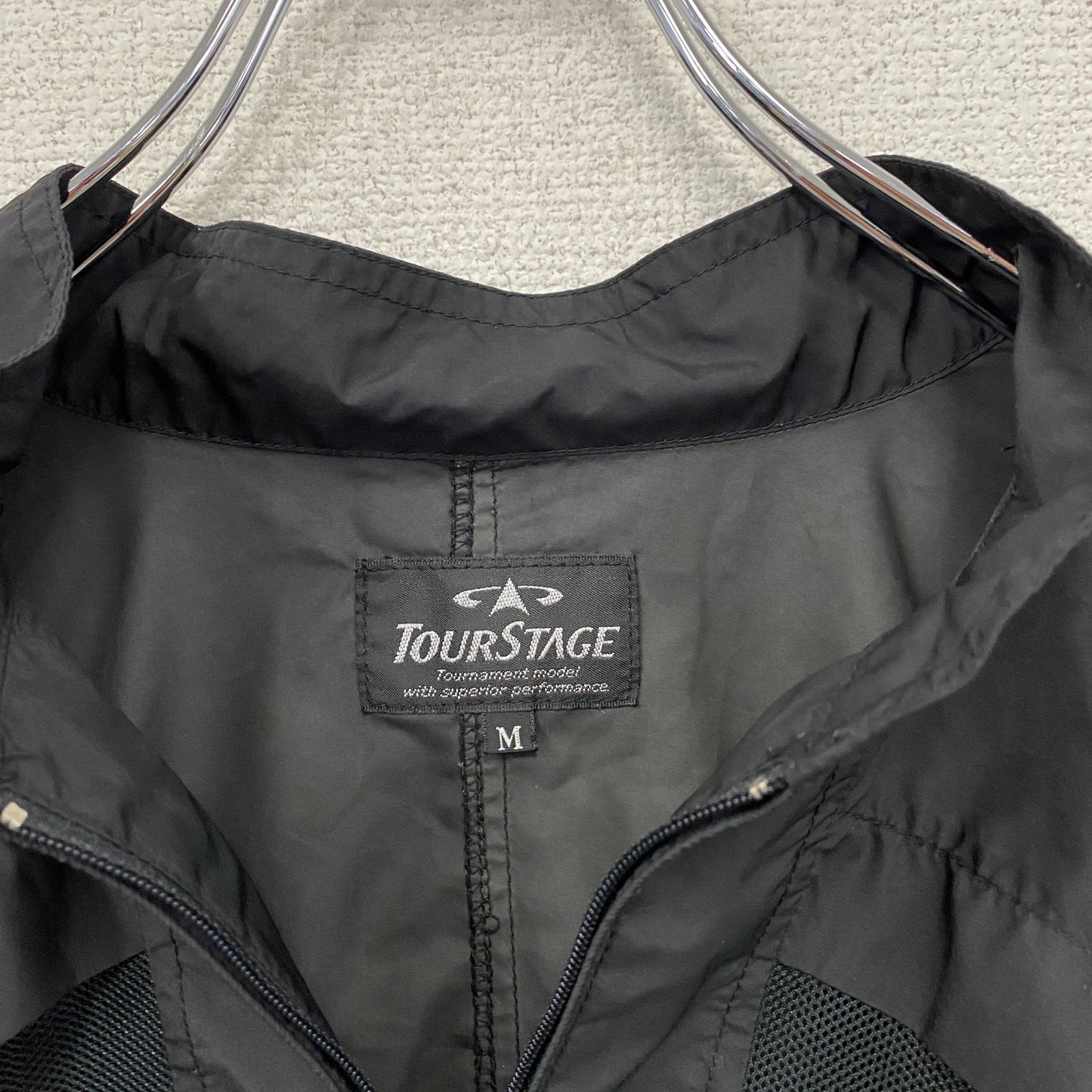 TOURSTAGE ツアーステージ ハーフジップ半袖Tシャツ 黒 ブラック Mサイズ