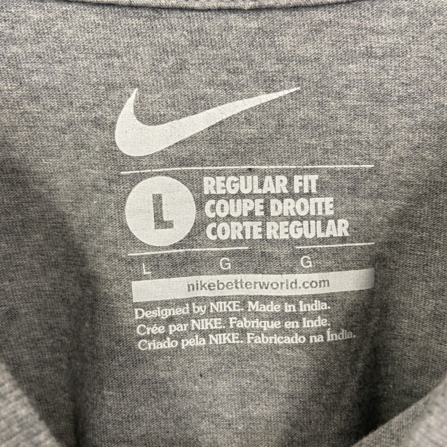 古着 used NIKE ナイキ 半袖センタープリントTシャツ SUPER BOWL ペイトリオッツ アメフト グレー Lサイズ