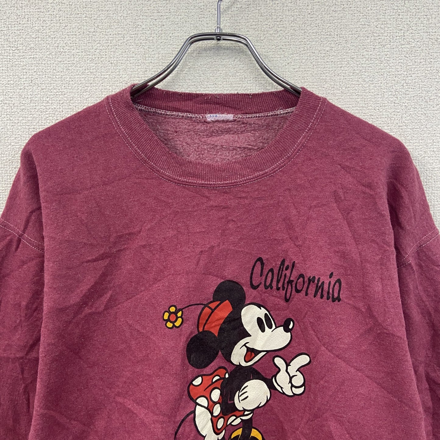 90s~ Minnie ミニーマウス Disney ディズニー スウェット/トレーナー ヴィンテージ ピンク