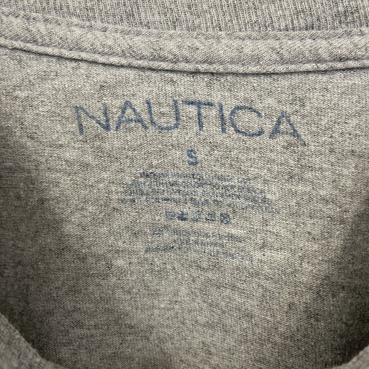古着 used NAUTICA ノーティカ 半袖クルーネックプリントTシャツ グレー セーリング シティーボーイ Lサイズ