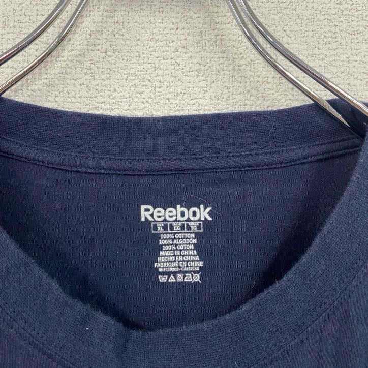 Reebok リーボック 半袖プリントTシャツ ネイビー XLサイズ