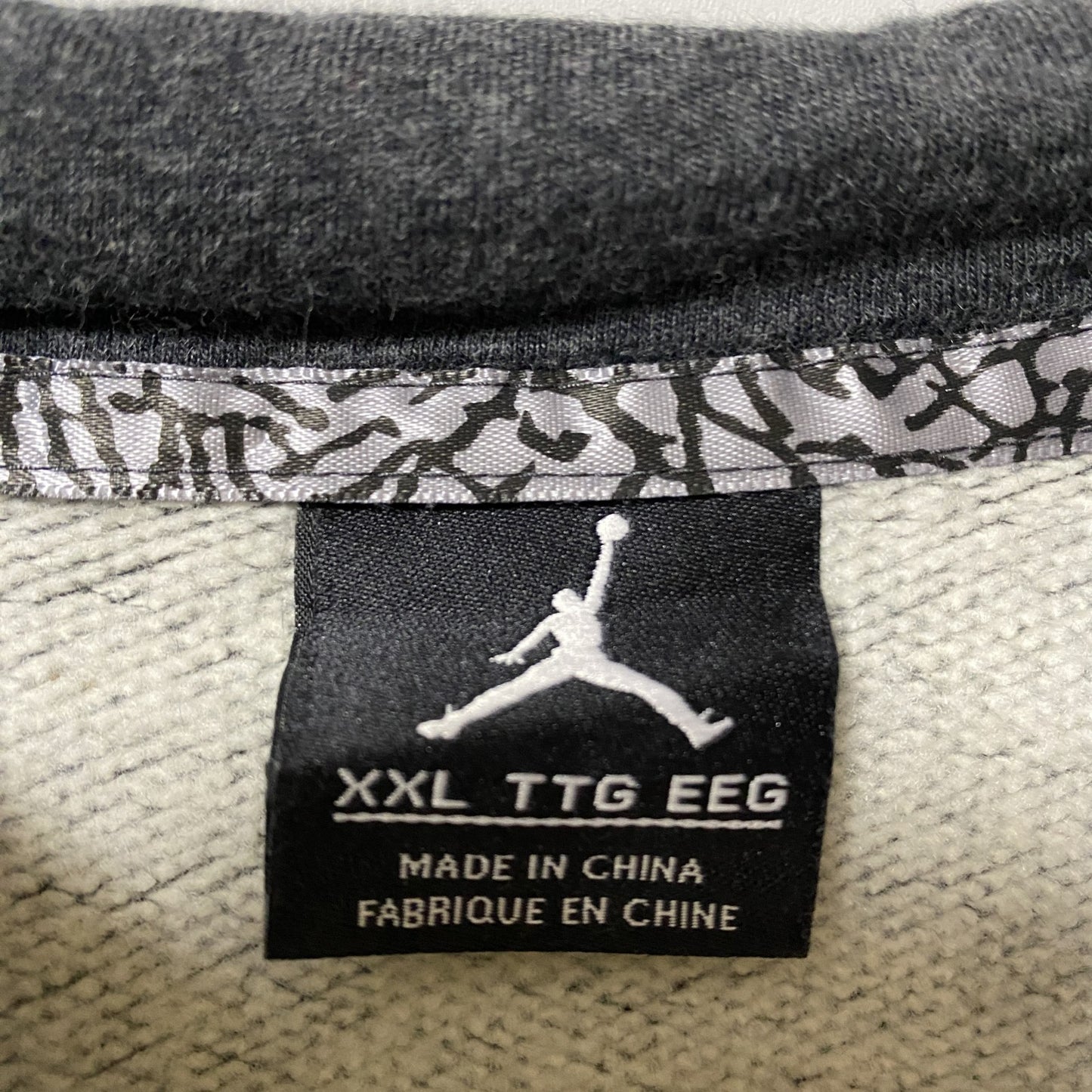 古着 used NIKE AIR JORDAN ナイキ エアジョーダン 長袖ボタンパーカー フーディー グレー XXLサイズ