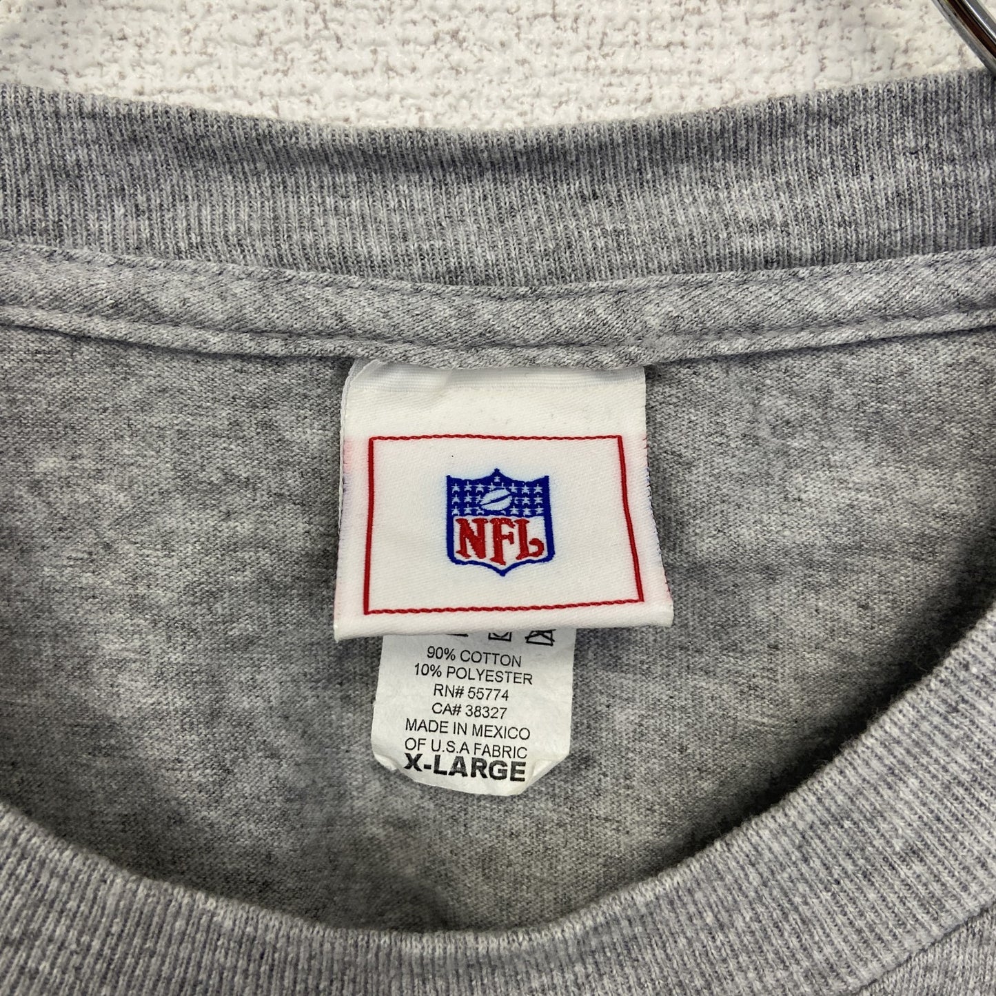 古着 used NFL 2007 長袖オフィシャルプリントTシャツ ロンT アメフト クルーネック レトロ グレー XLサイズ