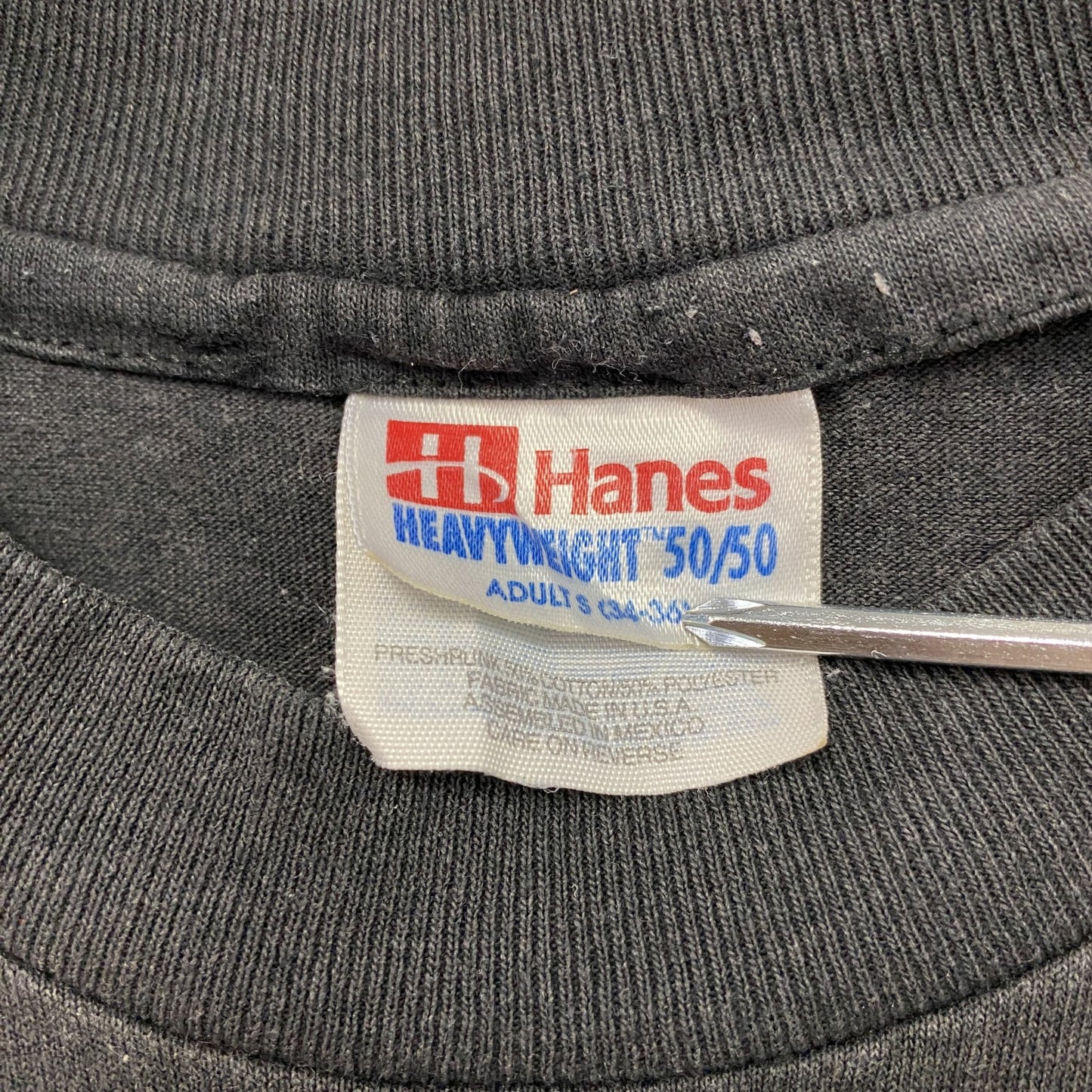 90s Hanes ヘインズ 半袖アニマルプリントTシャツ ヴィンテージ 黒 ブラック Sサイズ