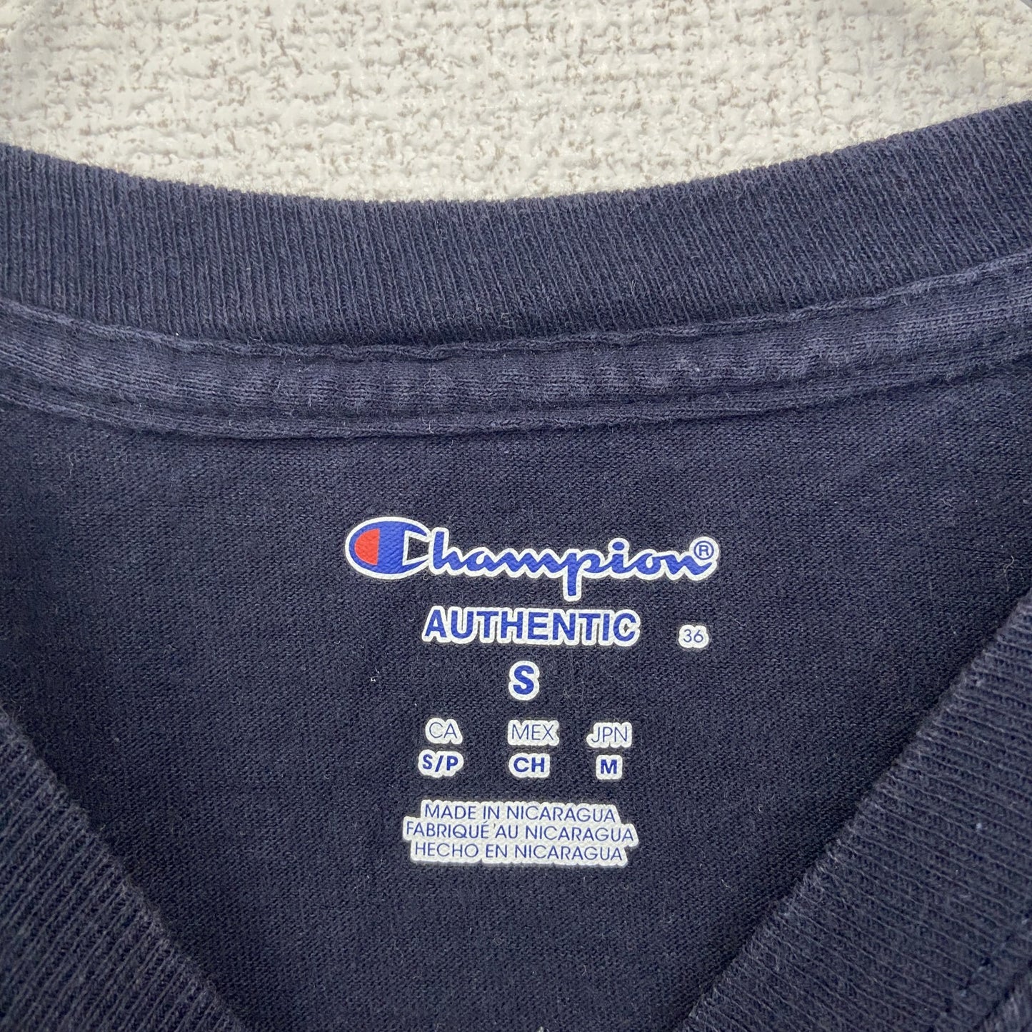 古着 used champion チャンピオン 半袖カレッジプリントTシャツ ミシガン州立大学 レトロ ネイビー 紺 Sサイズ