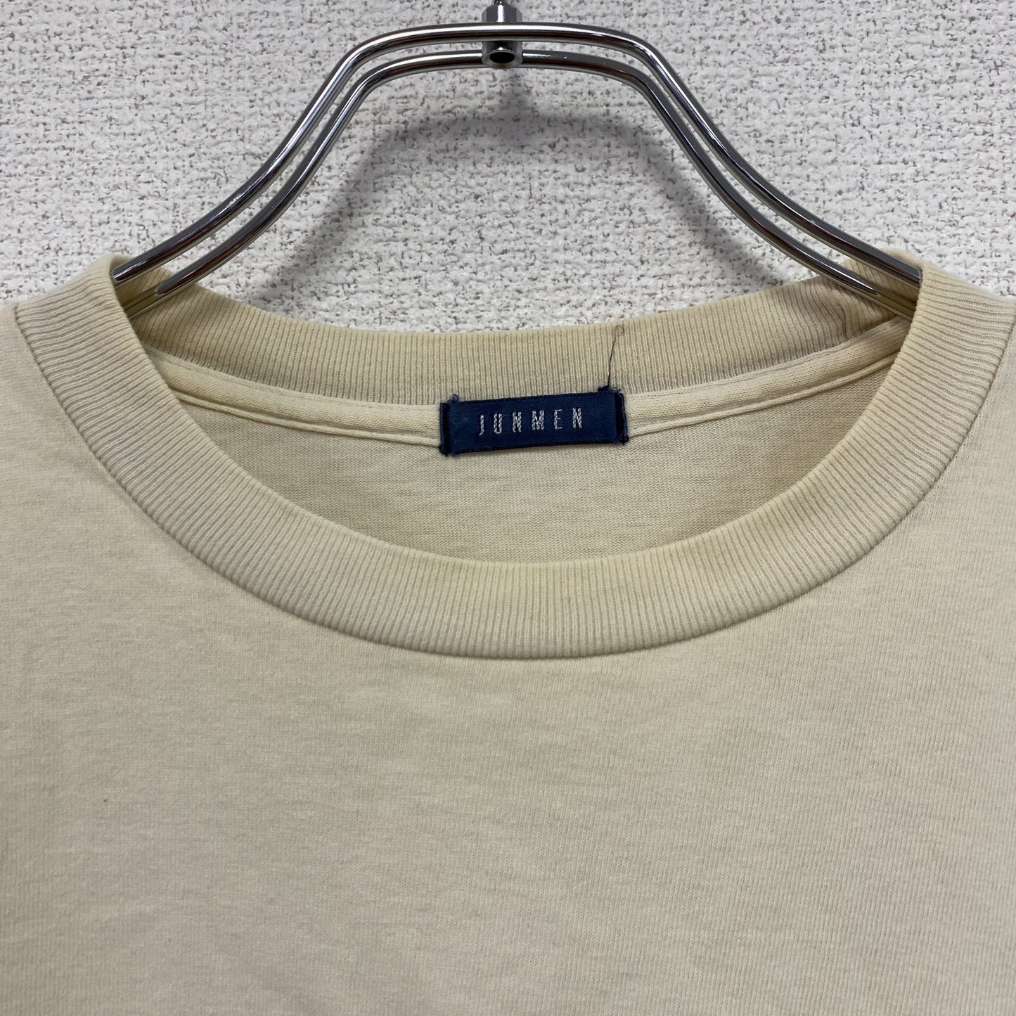 JUNMEN ジュンメン 半袖プリントTシャツ ベージュ Sサイズ