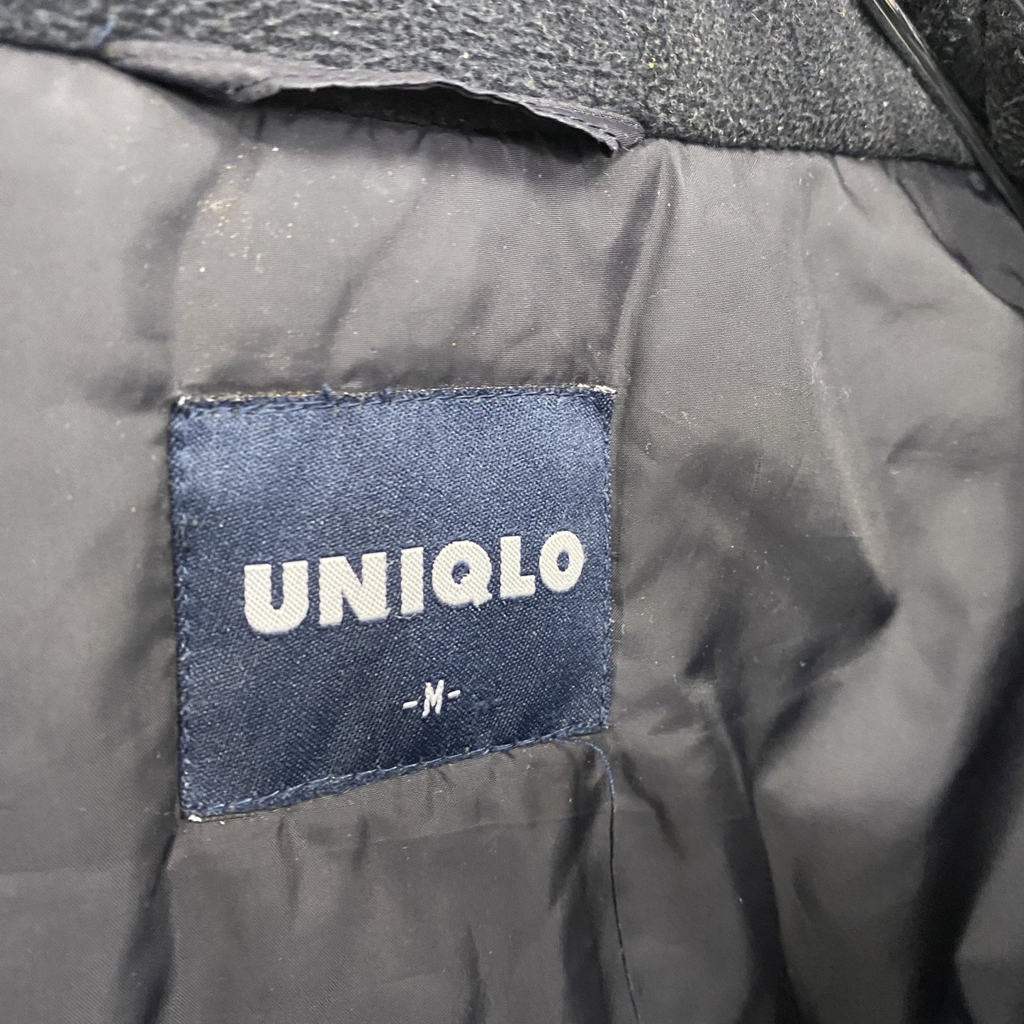 90s~ OLD UNIQLO オールドユニクロ 中綿ジャケット 比翼仕立て ヴィンテージ ネイビー Mサイズ