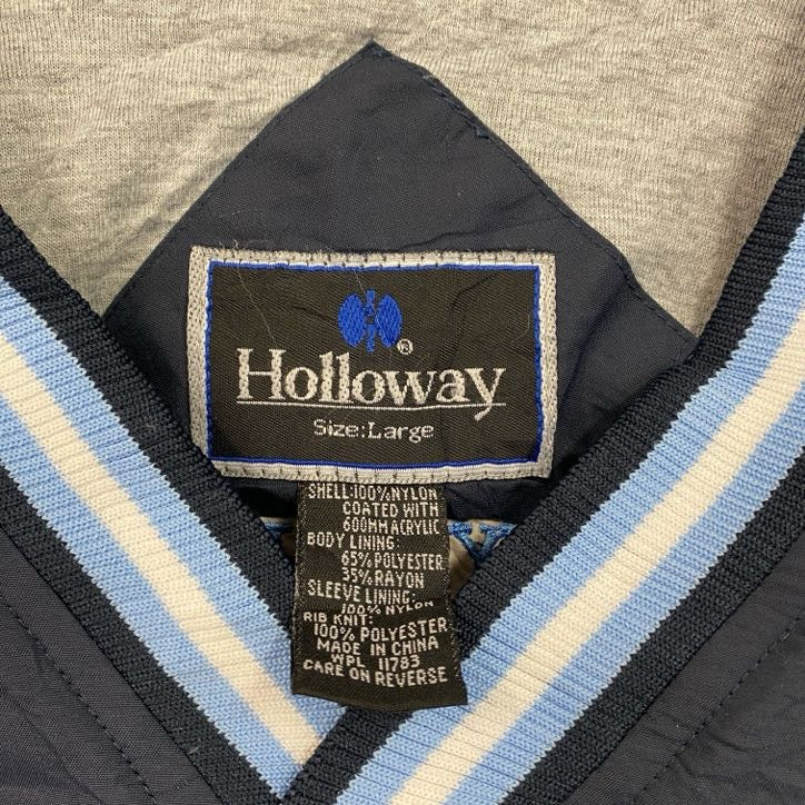 ~90s Holloway ホロウェイ プルオーバーナイロンジャケット ヴィンテージ 紺 ネイビー Lサイズ