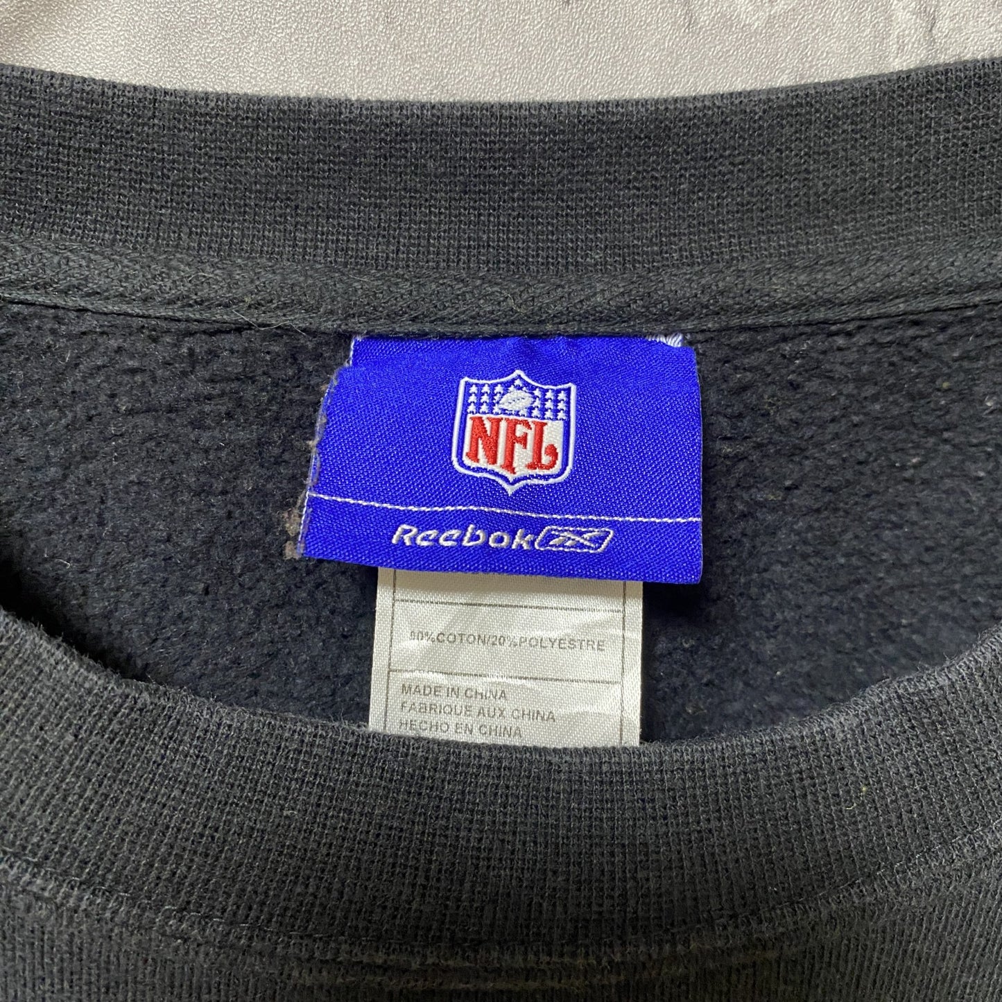 古着 used Reebok NFL Steelers 長袖スウェット トレーナー 刺繍ワッペン アメフト Mサイズ