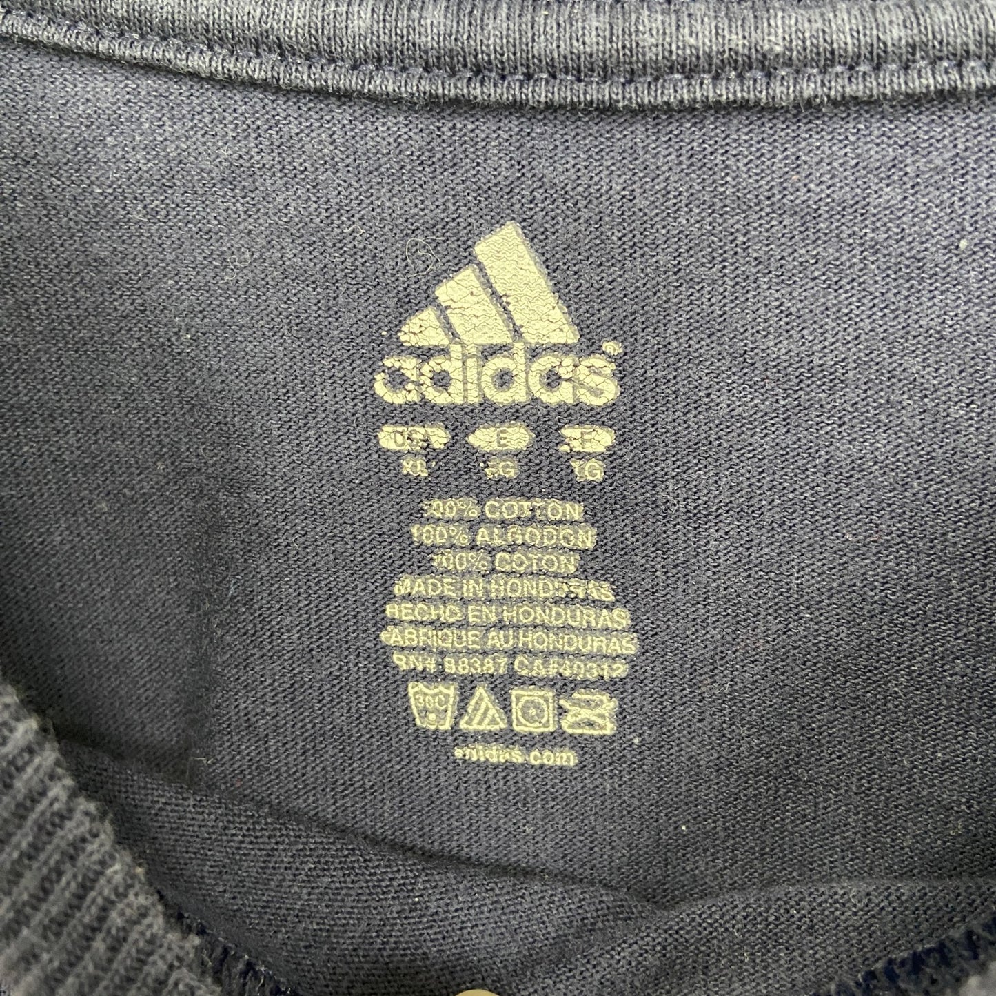 古着 used adidas アディダス 長袖プリントTシャツ ロンT インディアナペイサーズ NBA ネイビー XLサイズ