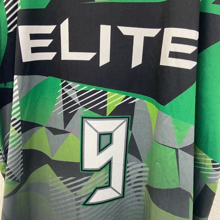 古着 used タンクトップシャツ ノースリーブ バスケットボール ユニフォーム ELITE 9 緑 グリーン Sサイズ
