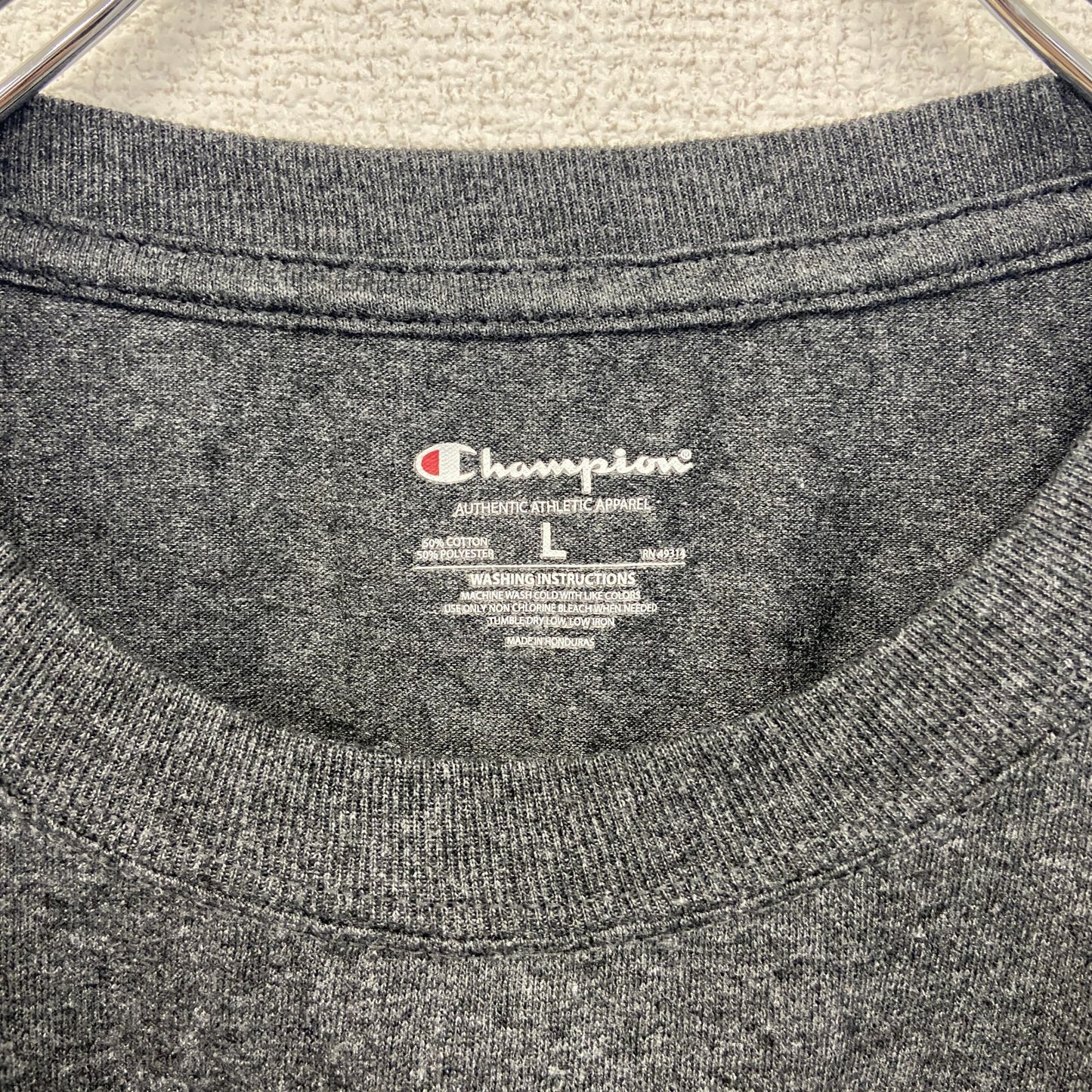古着 used champion チャンピオン 半袖カレッジプリントTシャツ ノースイースタン大学 レトロ グレー Lサイズ