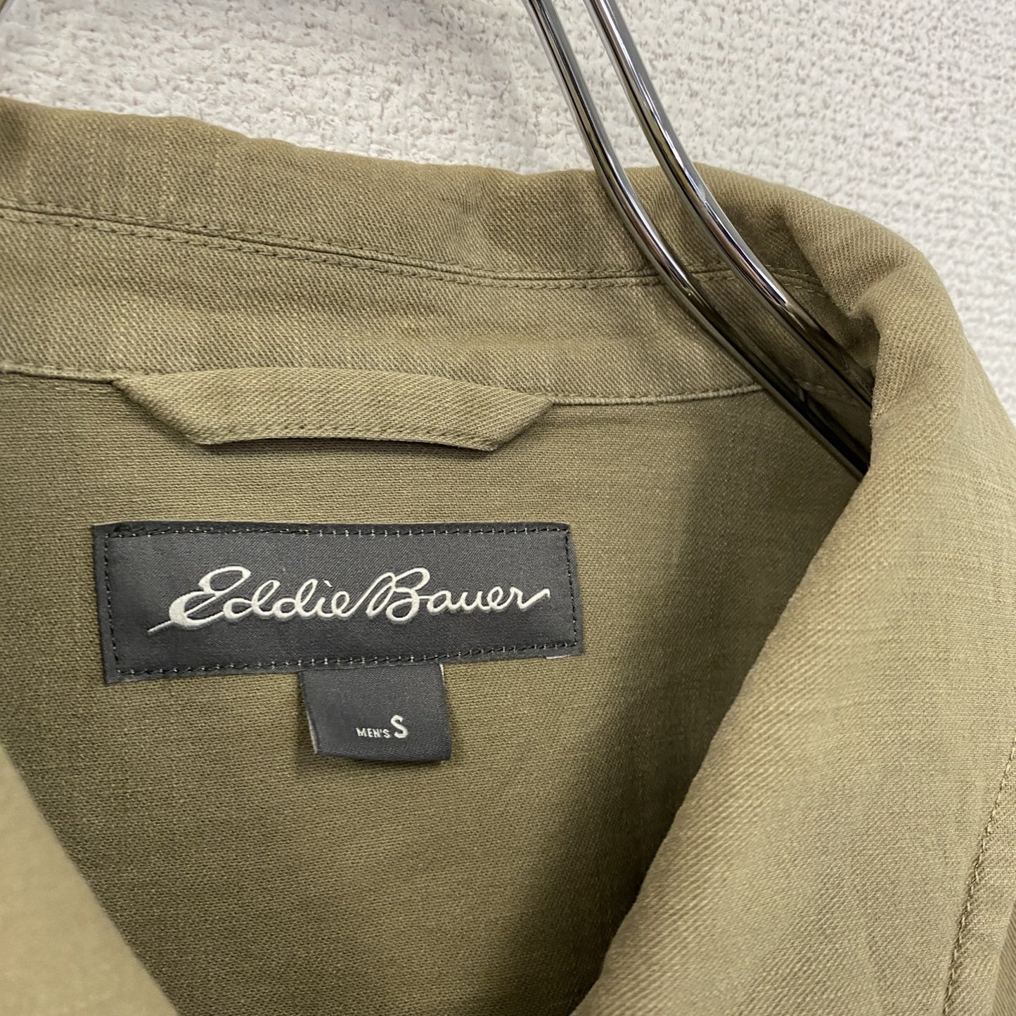 Eddie Bauer エディーバウアー 長袖シャツジャケット フラップポケット ベージュ Sサイズ