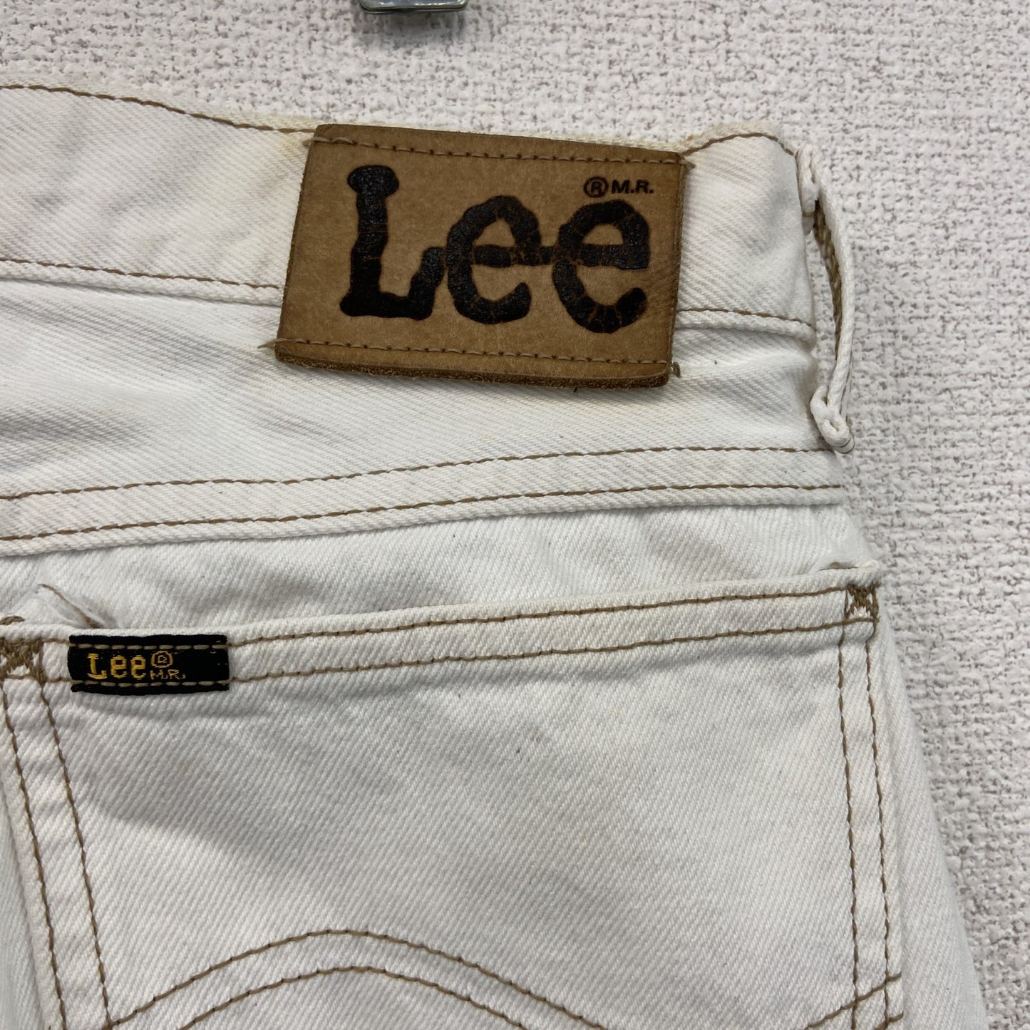 Lee リー デニムパンツ/ジーンズ ジップフライ 白 ホワイト
