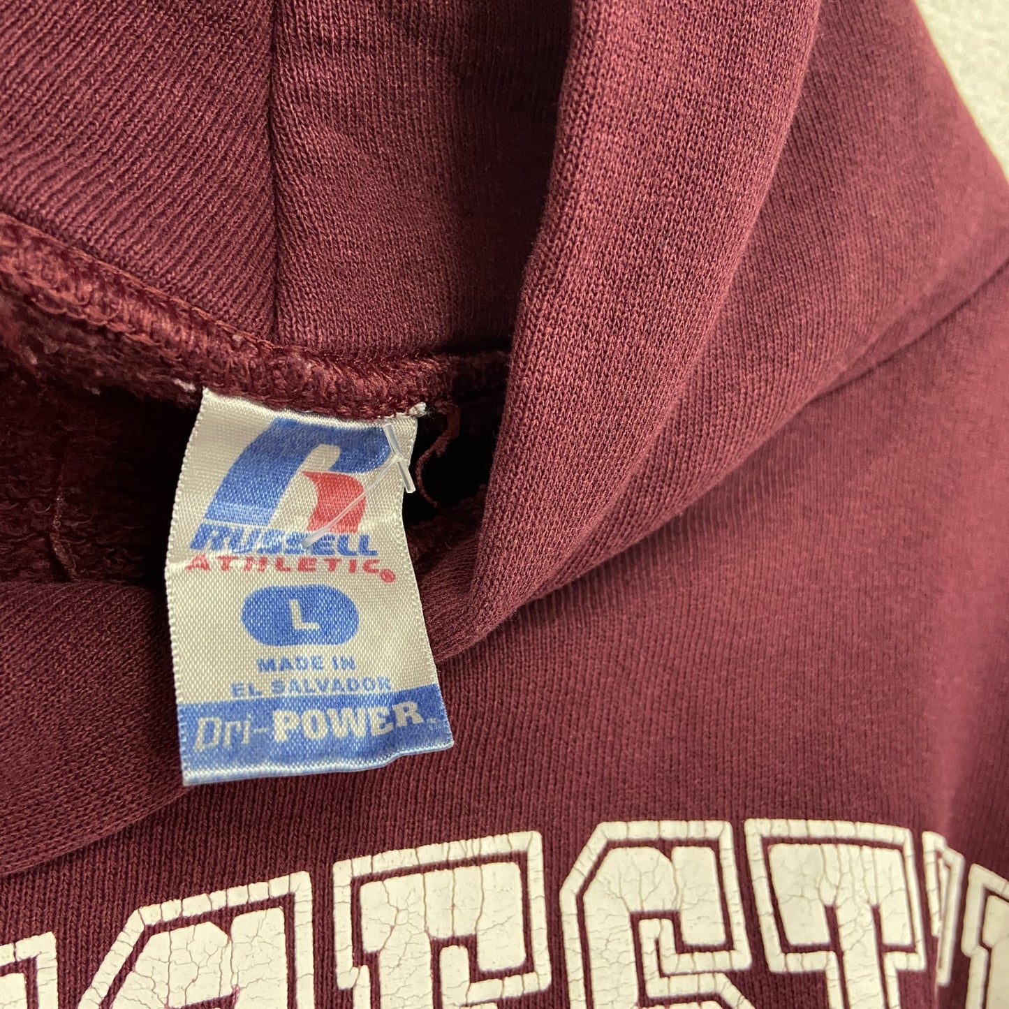 ~00s RUSSELL ATHLETIC ラッセル スウェットパーカー/フーディー ヴィンテージ ボルドー Lサイズ