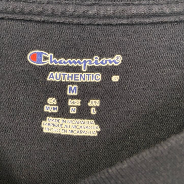 古着 used champion チャンピオン 半袖カレッジプリントTシャツ ペンシルベニア州立大学 ネイビー 紺 Mサイズ