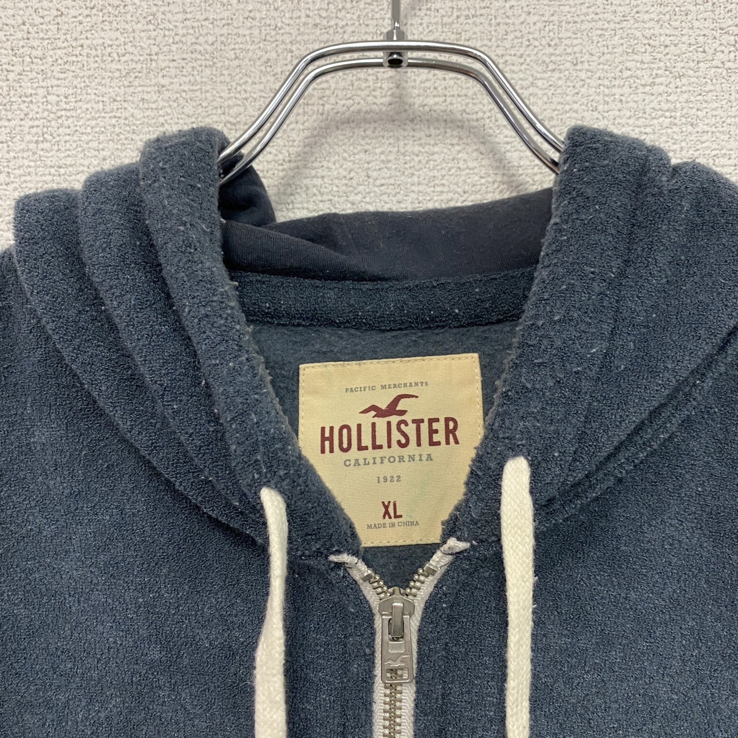 HOLLISTER ホリスター フルジップスウェットパーカー/フーディー 紺 ネイビー XLサイズ